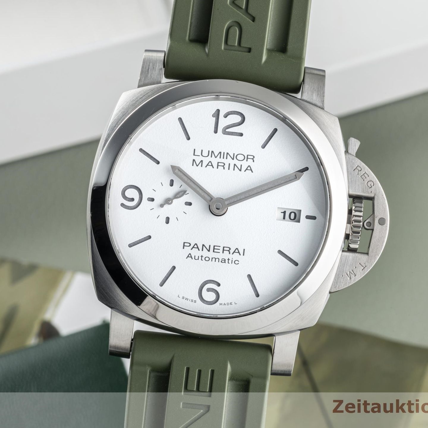 Panerai Luminor Marina PAM01314 (Unknown (random serial)) - White dial 44 mm Steel case (3/8)