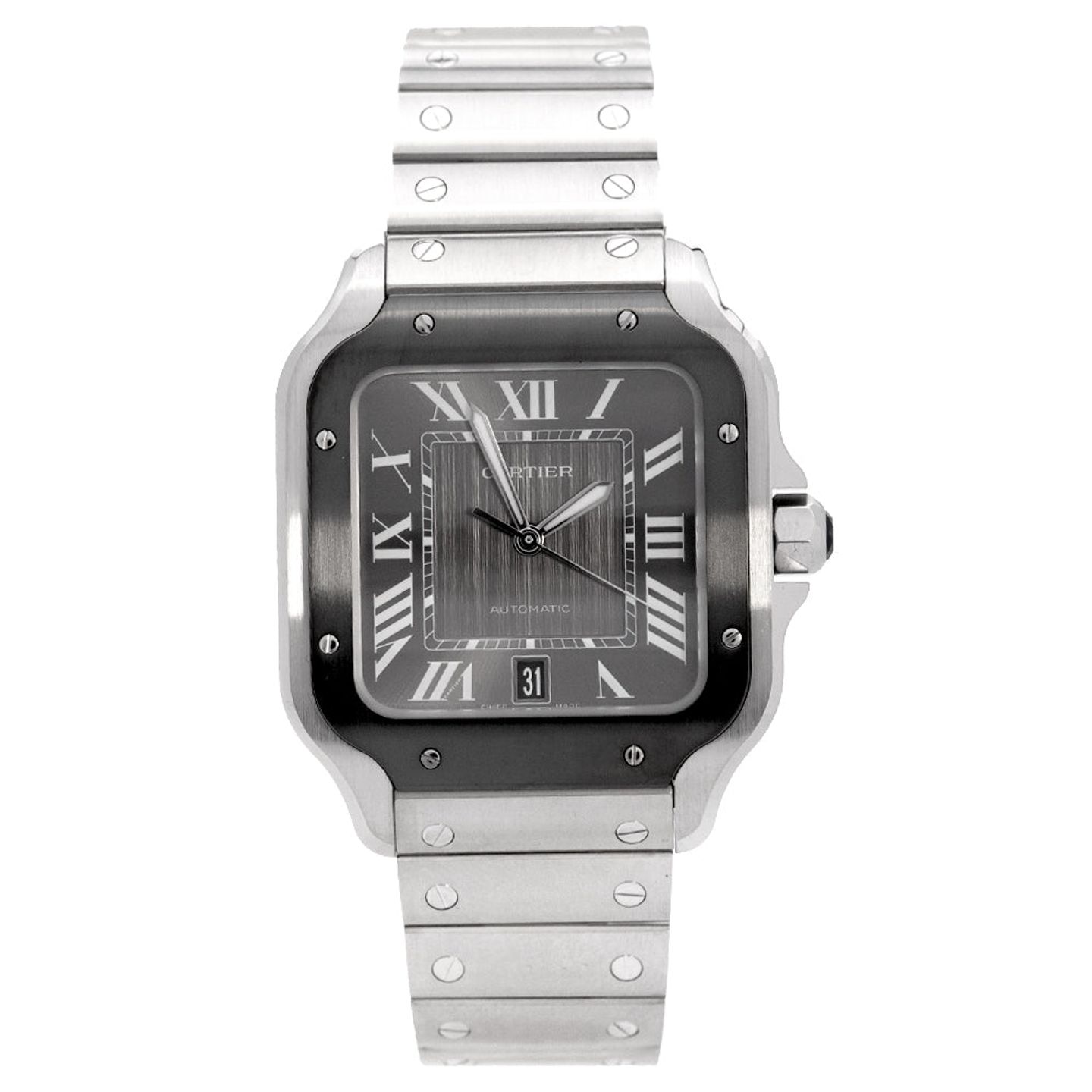 Cartier Santos WSSA0037 (2024) - Grey dial 40 mm Steel case (1/4)