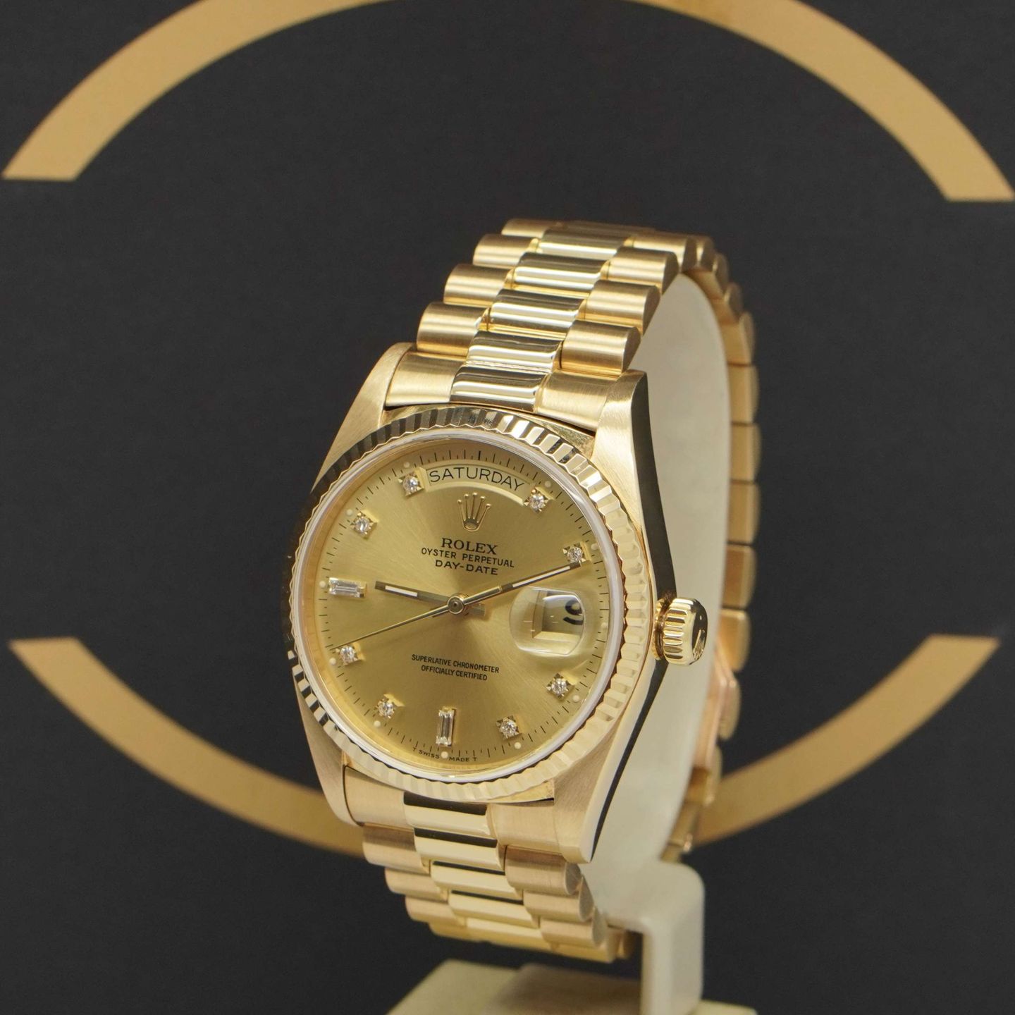 Rolex Day-Date 36 18038 (1987) - Gold dial 36 mm Yellow Gold case (3/7)