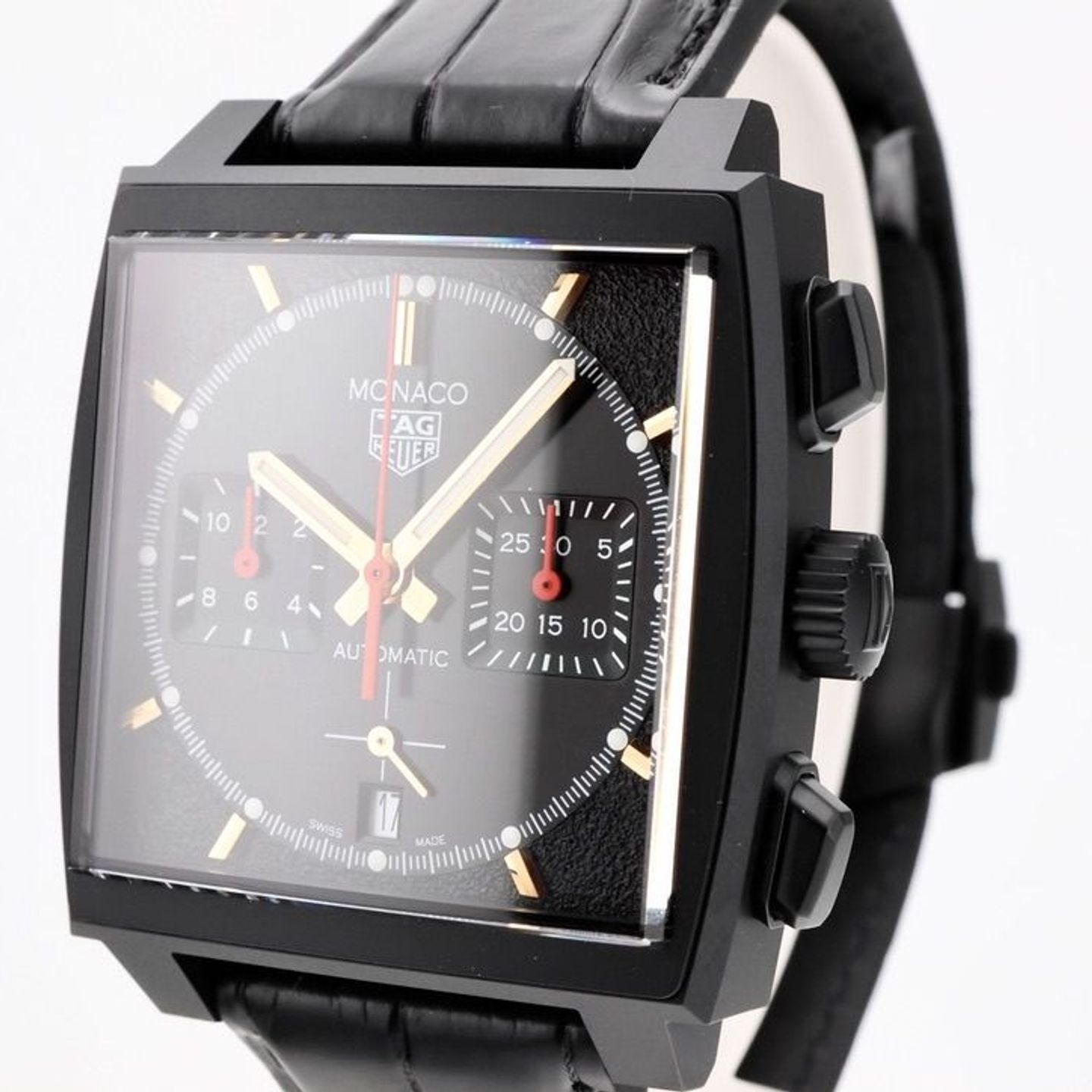 TAG Heuer Monaco CBL2180 (2022) - Black dial 39 mm Titanium case (3/8)