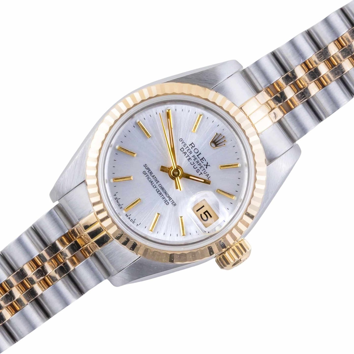 Rolex Lady-Datejust 69173 (1993) - Silver dial 26 mm Gold/Steel case (1/8)