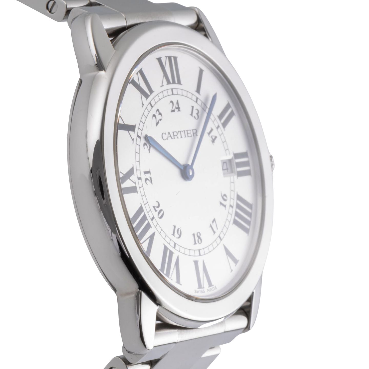 Cartier Ronde Solo de Cartier W6701005 (2014) - Zilver wijzerplaat 36mm Staal (7/8)