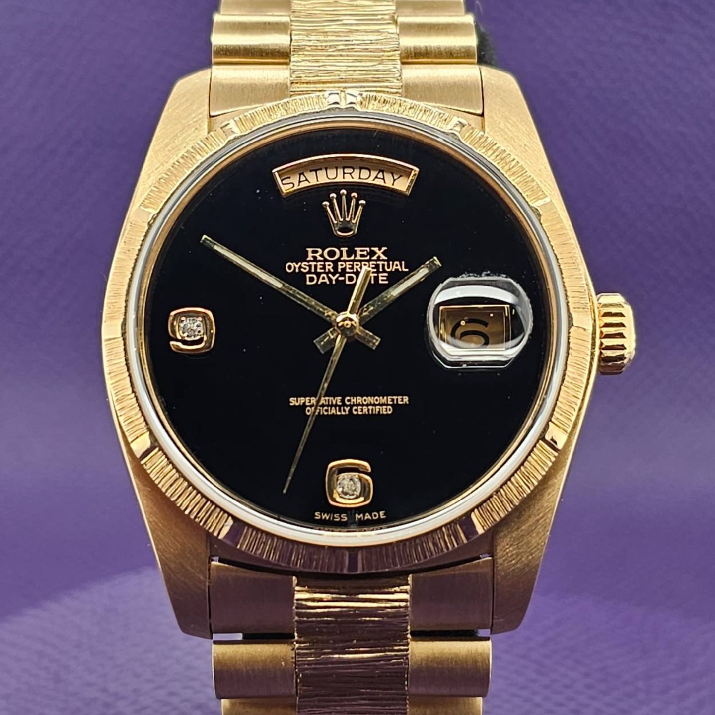 Rolex Day-Date 36 18078 (1983) - Zwart wijzerplaat 36mm Geelgoud (3/5)