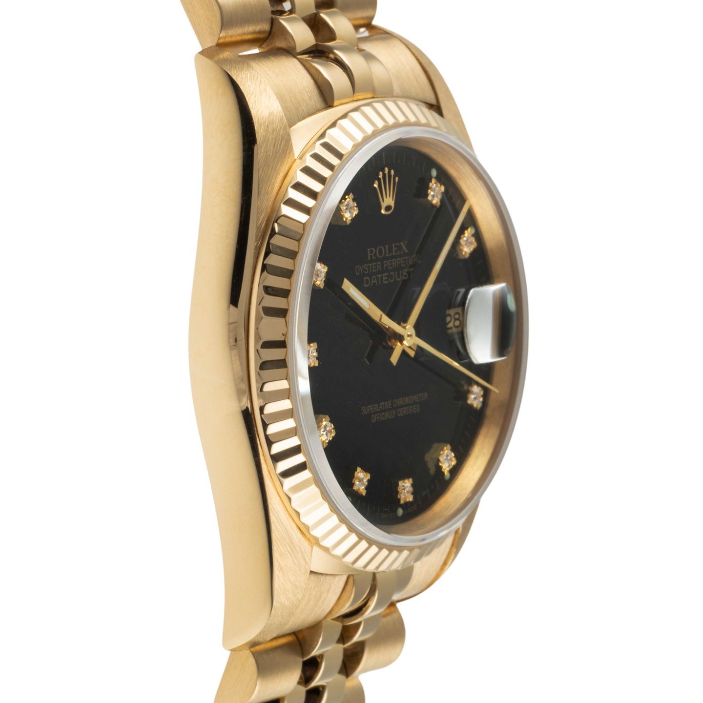 Rolex Datejust 36 16238 (Onbekend (willekeurig serienummer)) - Zwart wijzerplaat 36mm Geelgoud (7/8)