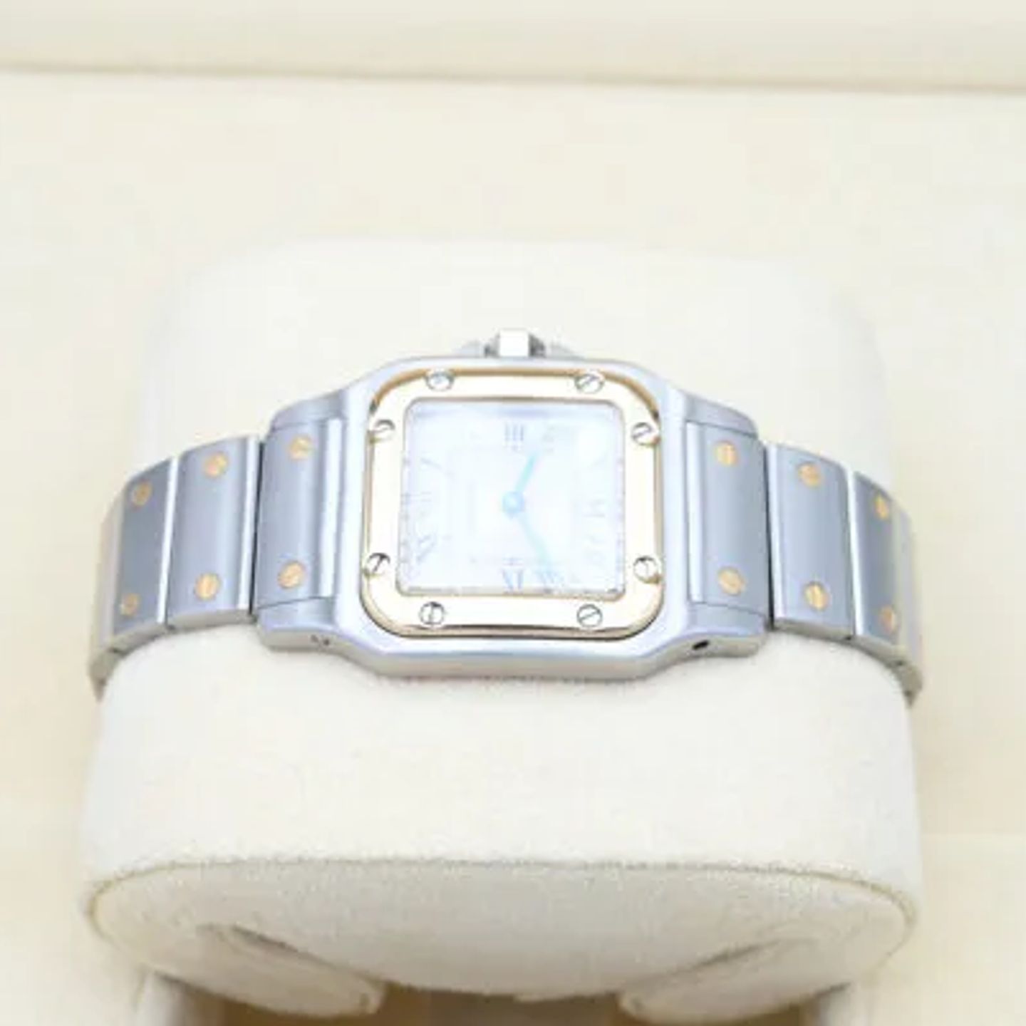 Cartier Santos Galbée 1057930 (Onbekend (willekeurig serienummer)) - Wit wijzerplaat 24mm Goud/Staal (3/8)