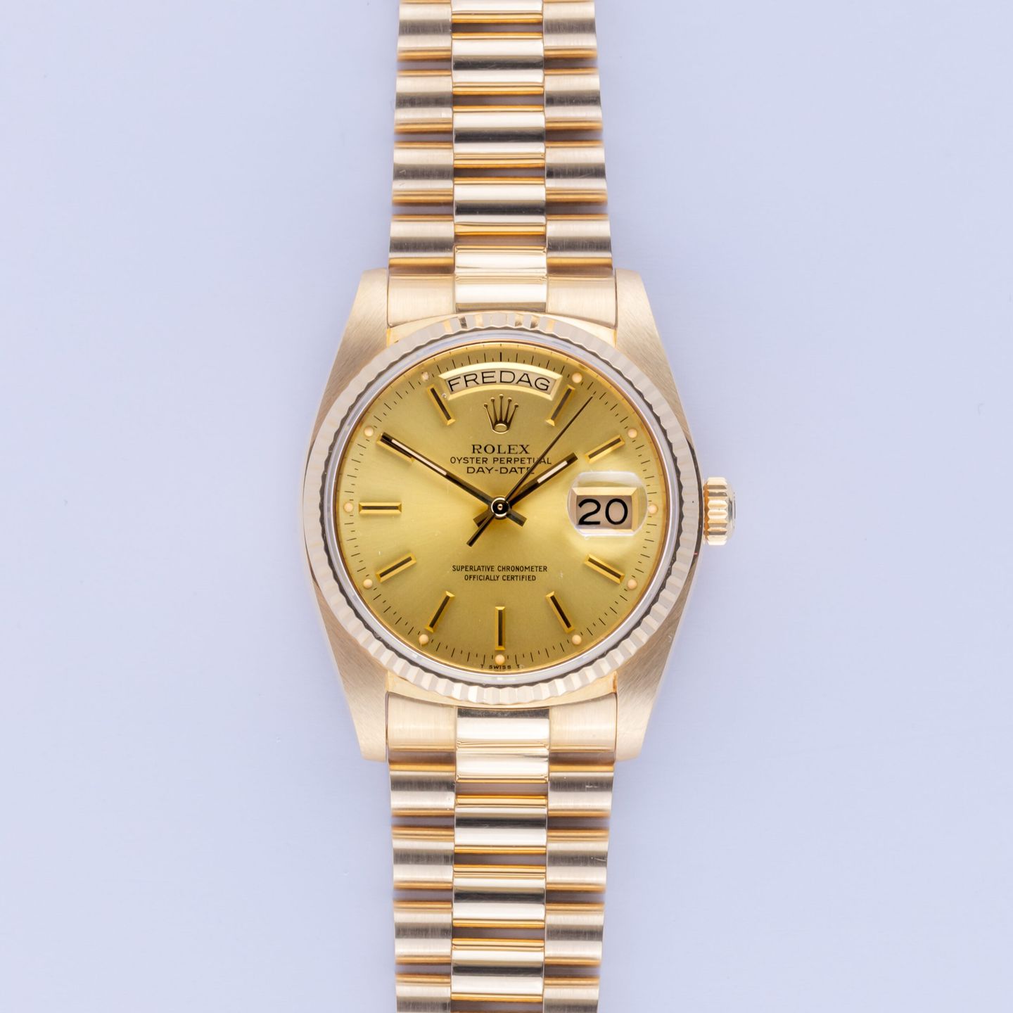 Rolex Day-Date 36 18238 (1995) - Champagne dial 36 mm Yellow Gold case (3/7)