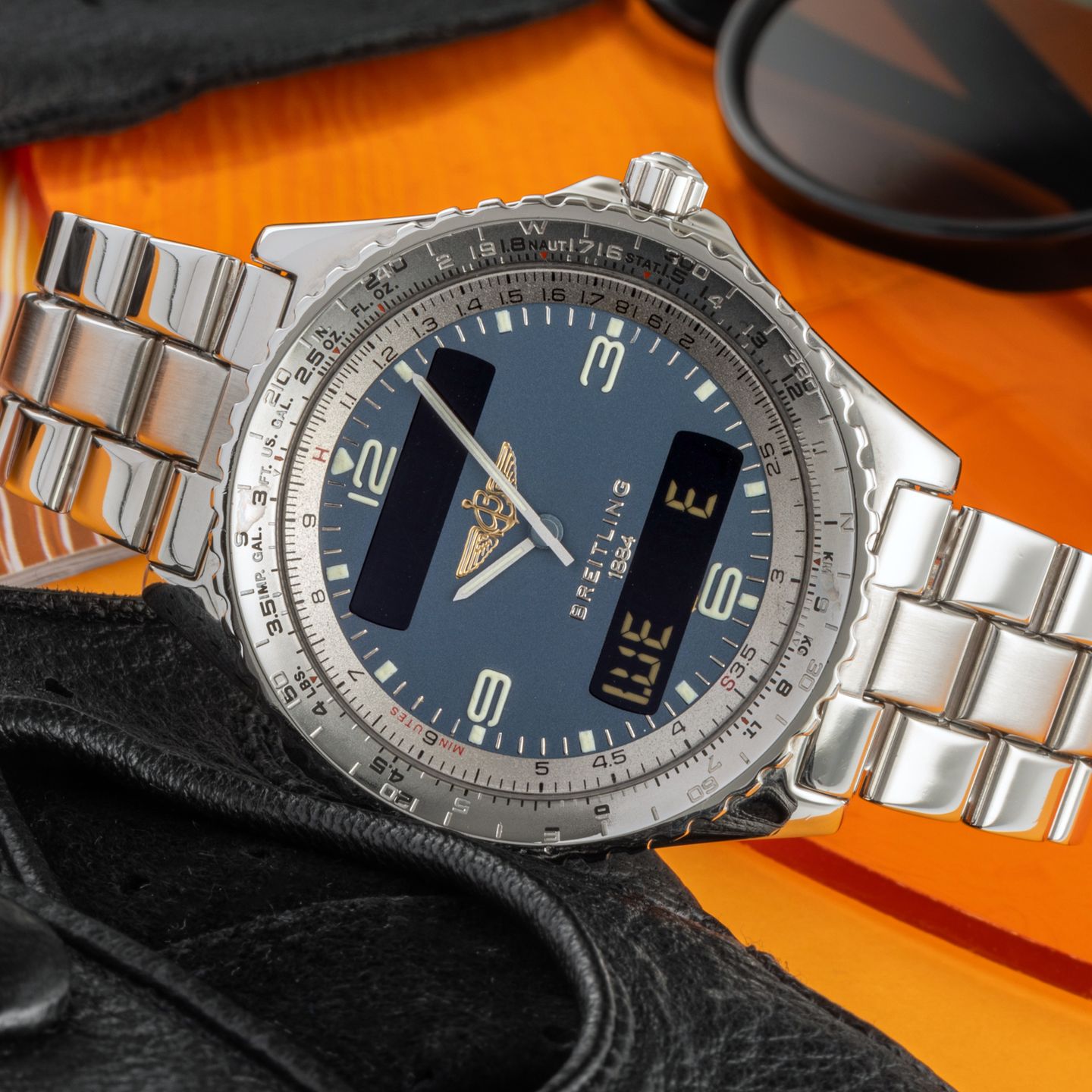 Breitling Chronospace A56012 (1995) - Zwart wijzerplaat 42mm Staal (2/8)