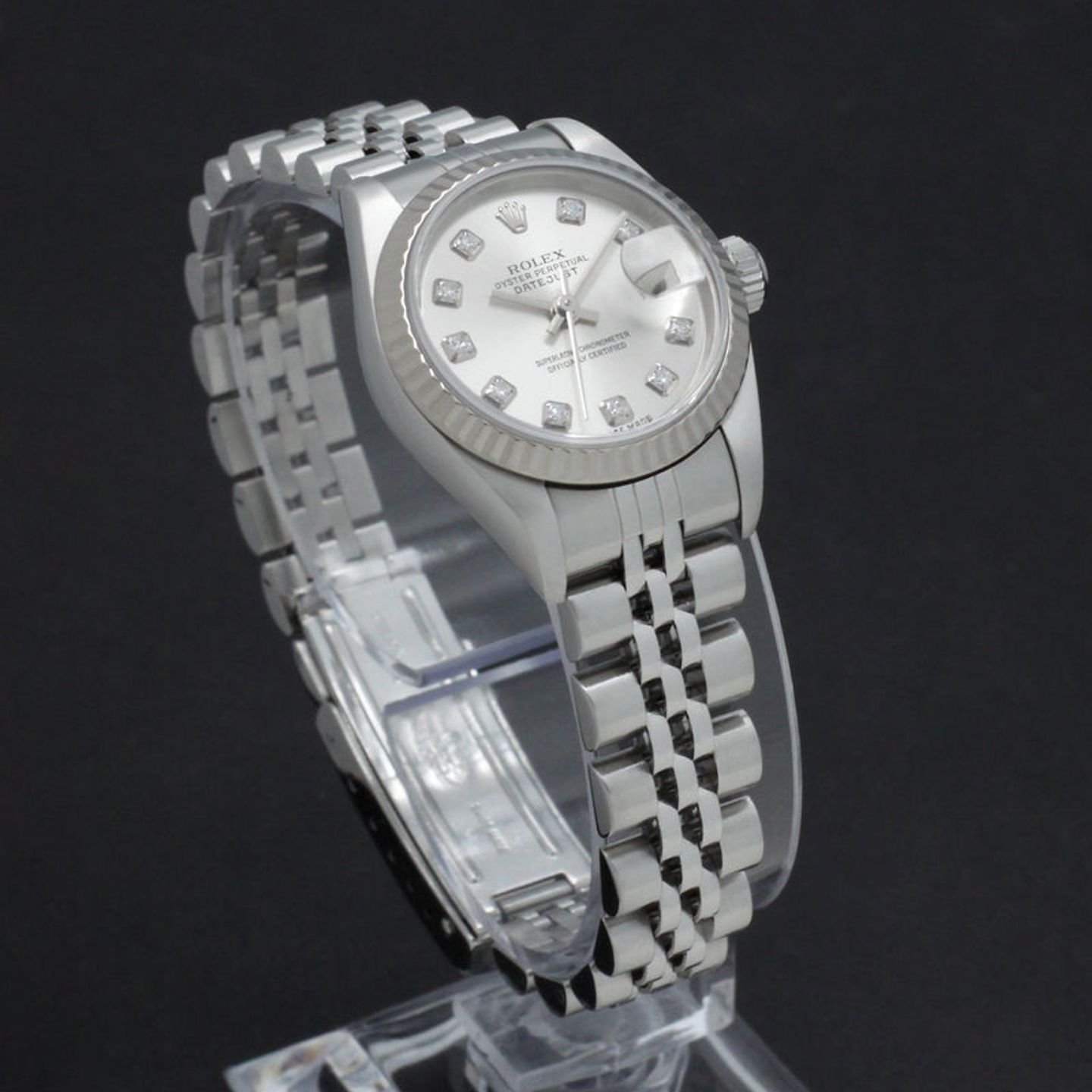 Rolex Lady-Datejust 79174 (2004) - Zilver wijzerplaat 26mm Staal (6/7)