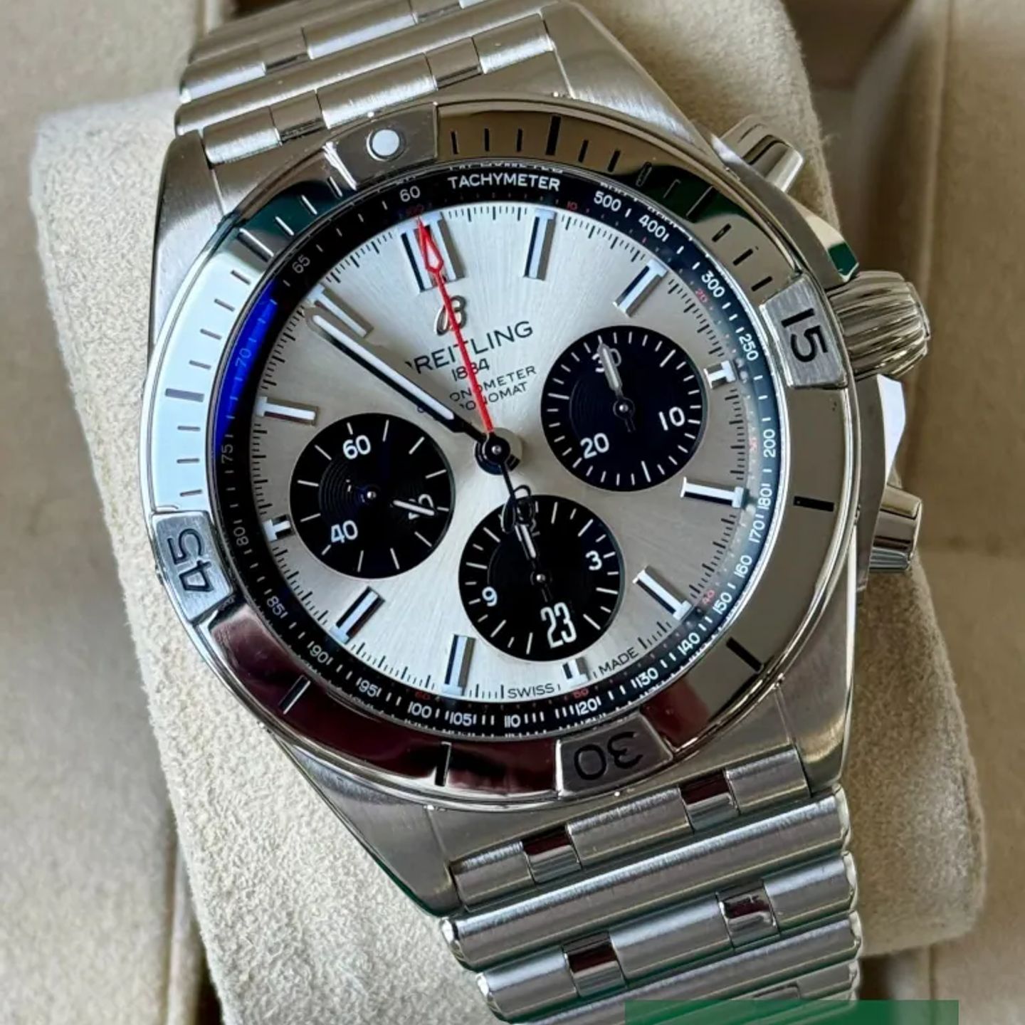 Breitling Chronomat 42 AB0134101G1A1 (2021) - Silver dial 42 mm Steel case (1/7)