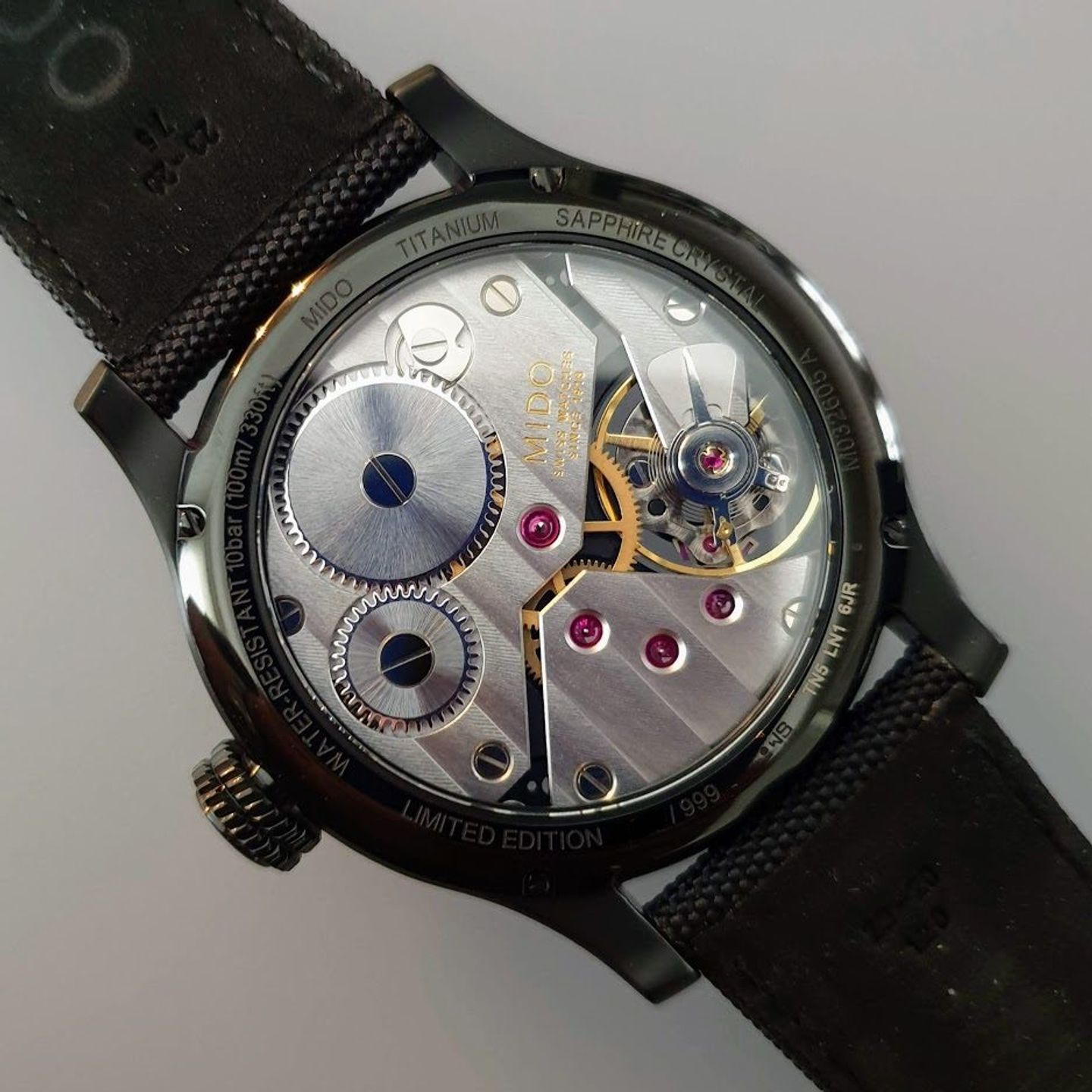 Mido Multifort M032.605.47.410.00 (2025) - Black dial 44 mm Titanium case (7/8)