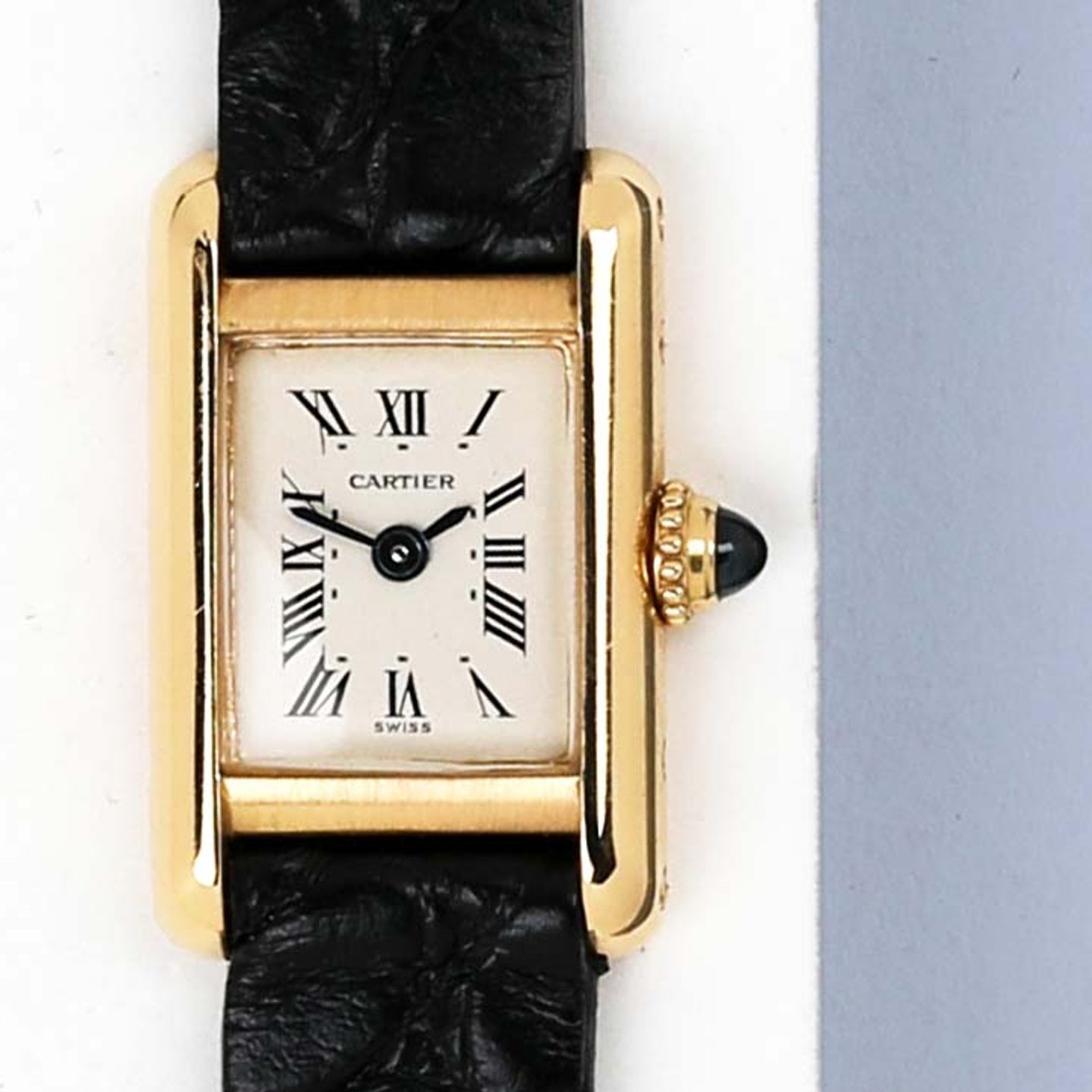 Cartier Tank 828001 (2003) - Wit wijzerplaat 16mm Geelgoud (5/8)