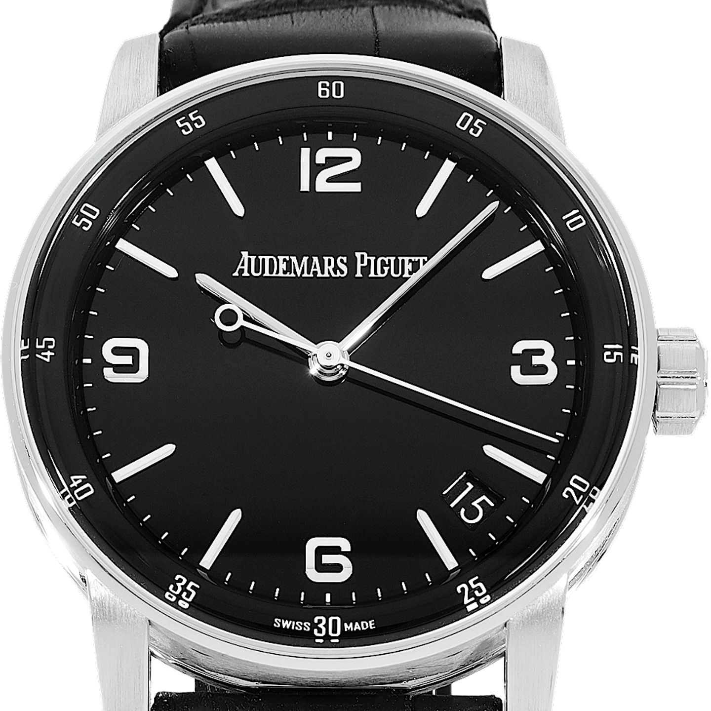 Audemars Piguet CODE 11.59 15210BC.OO.A002CR.01 (2019) - Zwart wijzerplaat 41mm Witgoud (1/5)