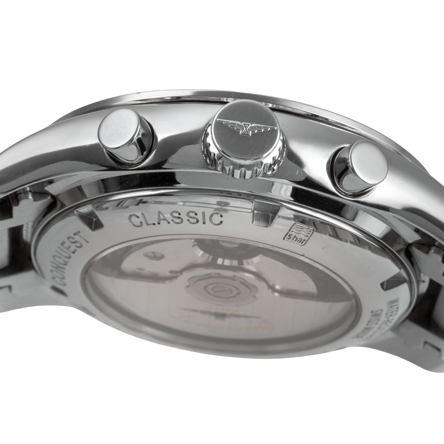 Longines Conquest Classic L2.786.4.56.6 (Unknown (random serial)) - Black dial 41 mm Steel case (5/8)