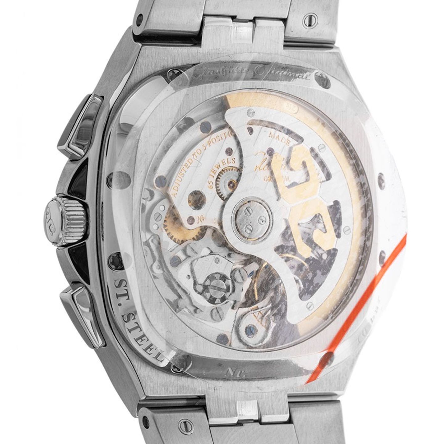 Glashütte Original Senator Chronograph Panorama Date 1-37-02-08-02-70 (2025) - Blue dial 40 mm Steel case (6/7)