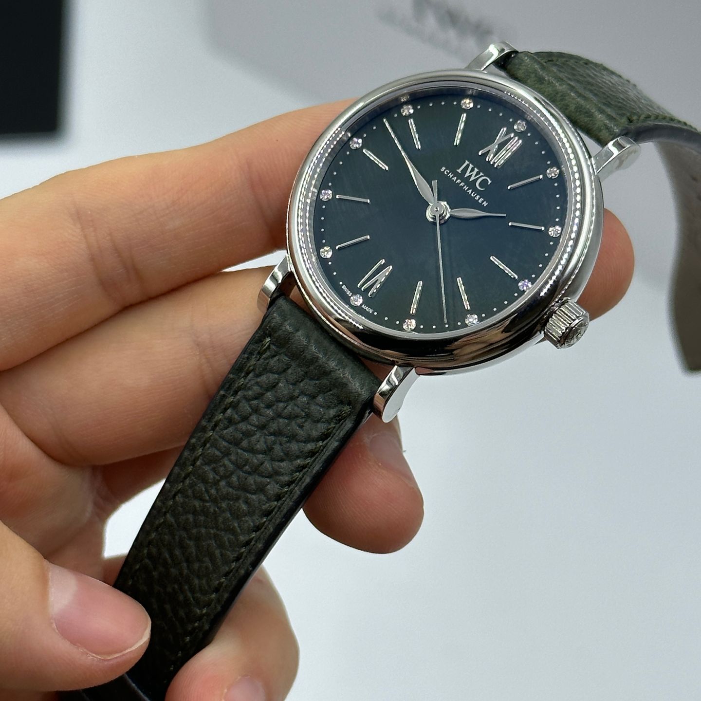 IWC Portofino Automatic IW357412 (2023) - Groen wijzerplaat 34mm Staal (6/8)