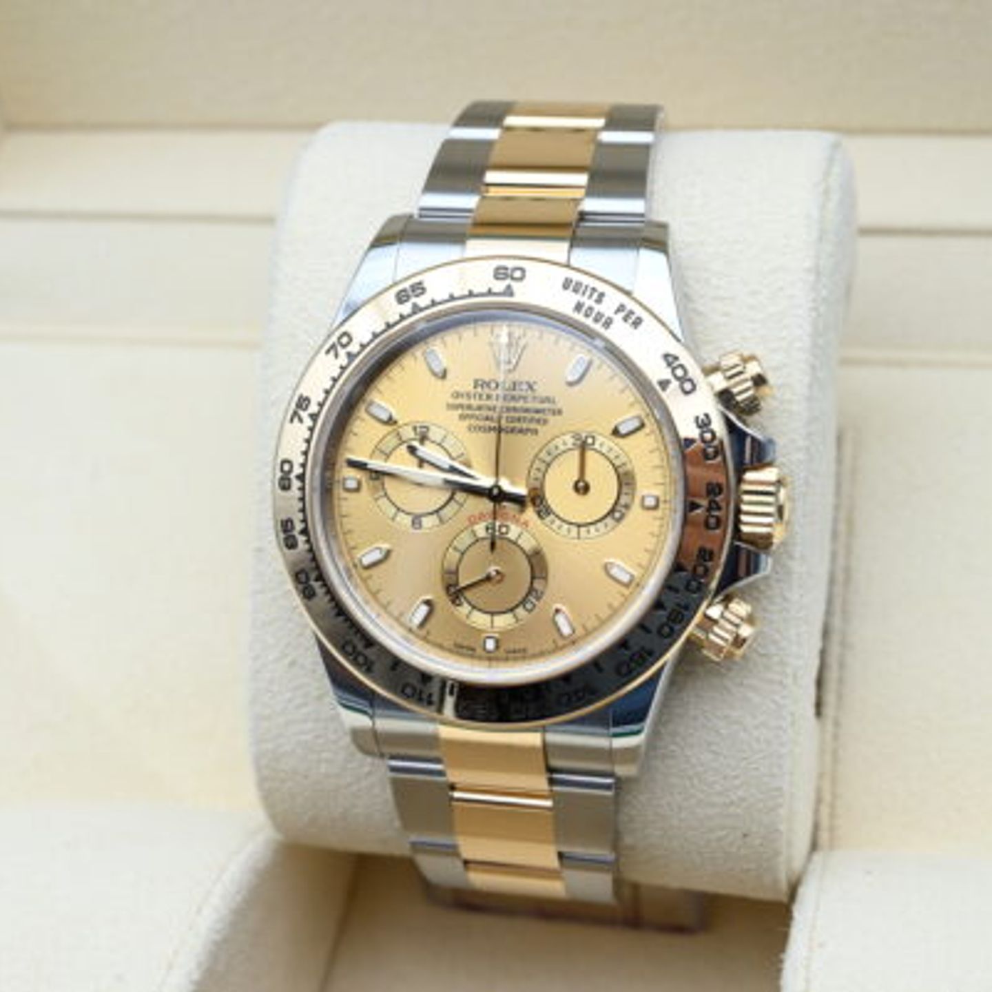 Rolex Daytona 116503 (2021) - Champagne dial 40 mm Gold/Steel case (7/8)