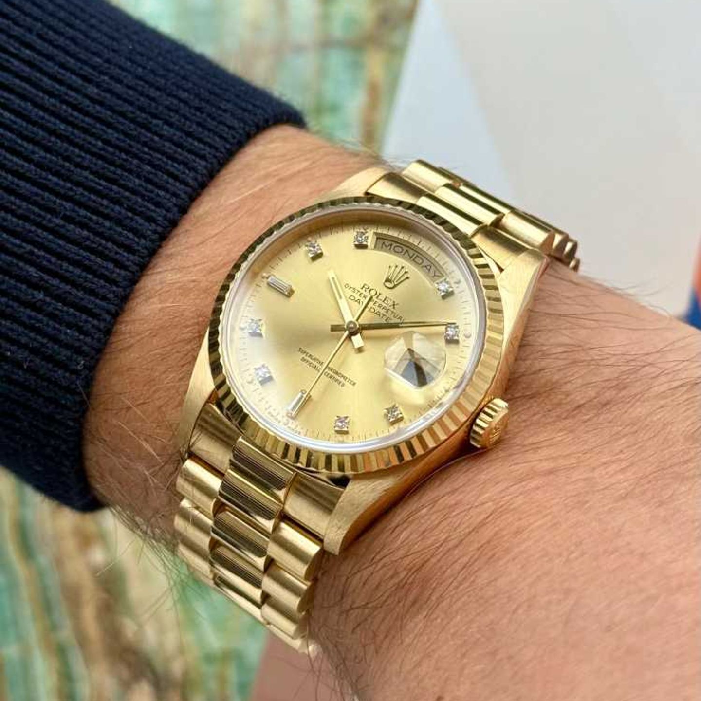 Rolex Day-Date 36 18238 (1989) - Goud wijzerplaat 36mm Geelgoud (2/8)