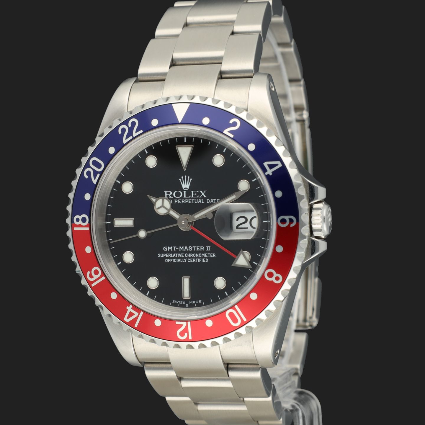 Rolex GMT-Master II 16710 (2002) - Black dial 40 mm Steel case (1/8)