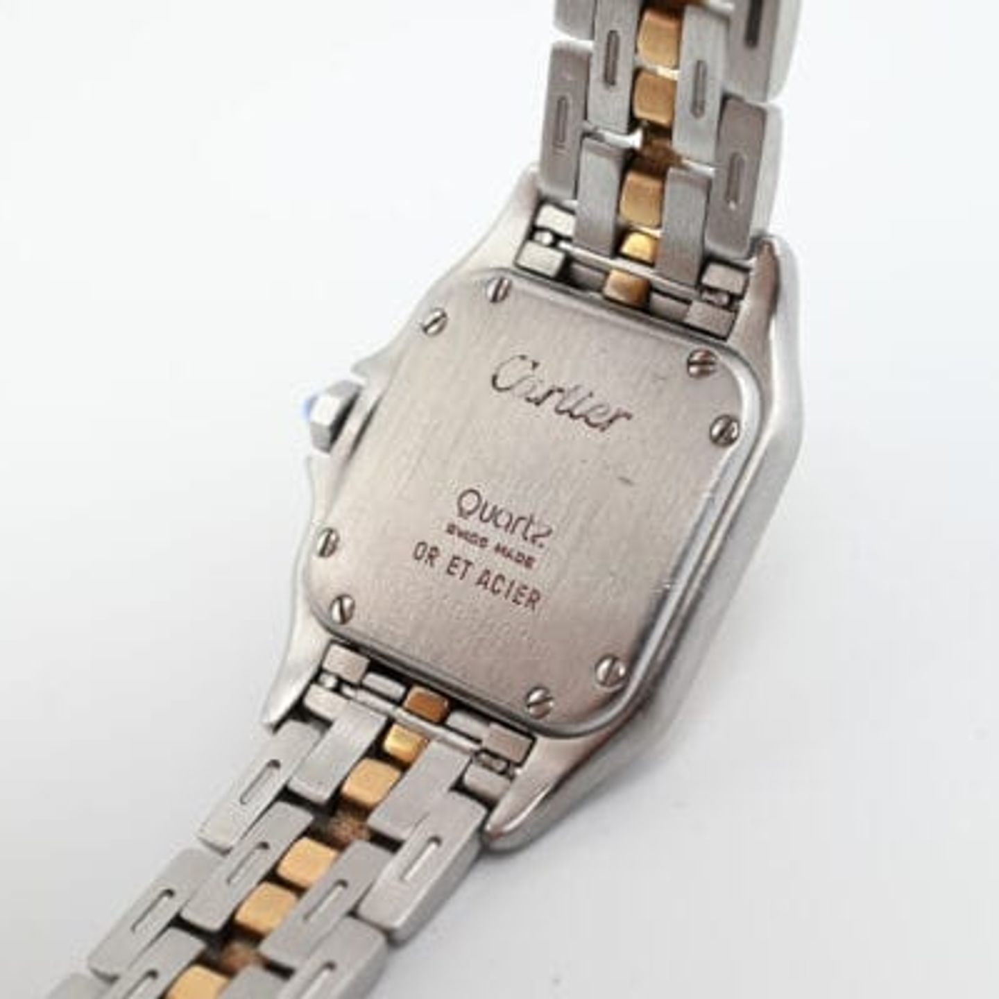 Cartier Panthère 66921 (1995) - White dial 22 mm Gold/Steel case (7/8)