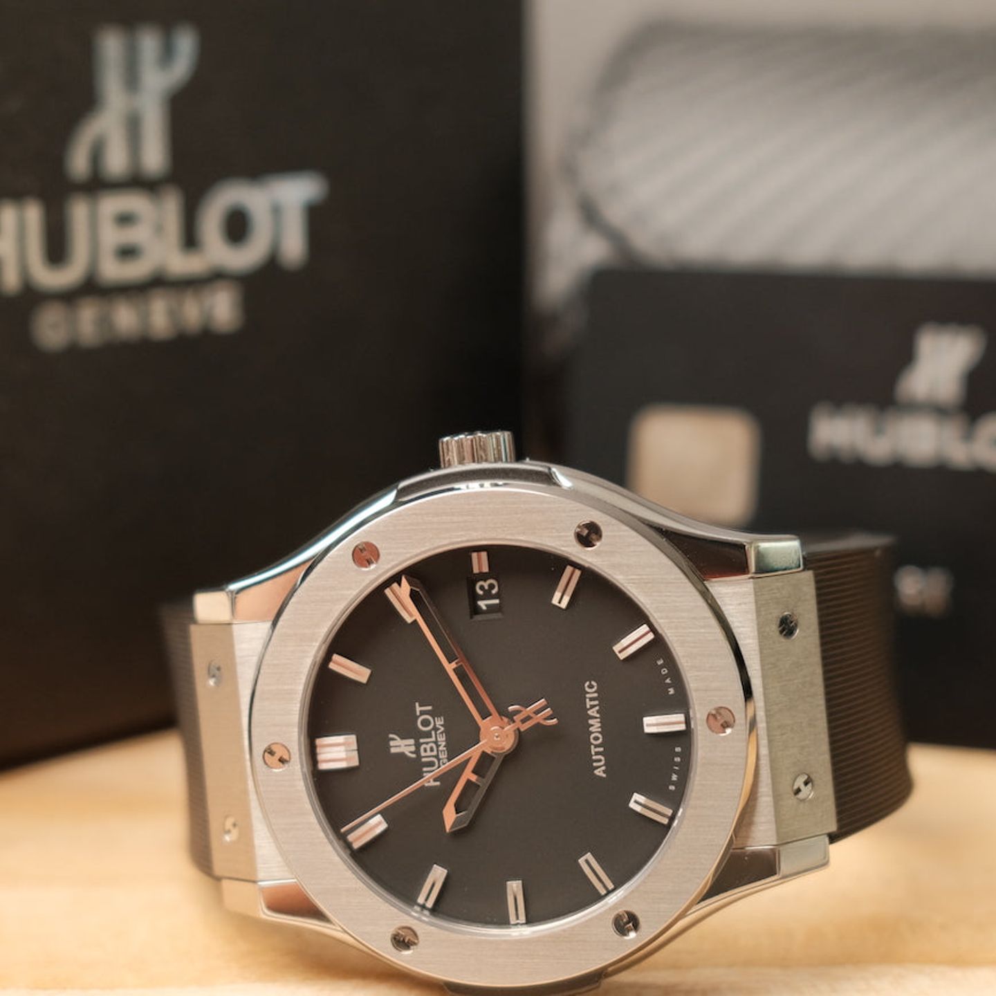 Hublot Classic Fusion 511.NX.1170.RX (2012) - Black dial 45 mm Titanium case (8/8)