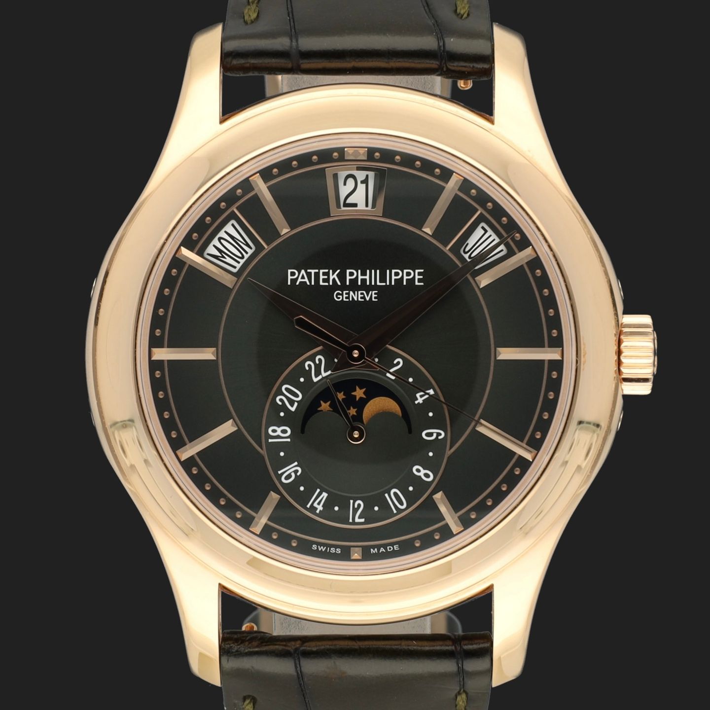 Patek Philippe Annual Calendar 5205R-011 (2022) - Green dial 40 mm Rose Gold case (3/7)