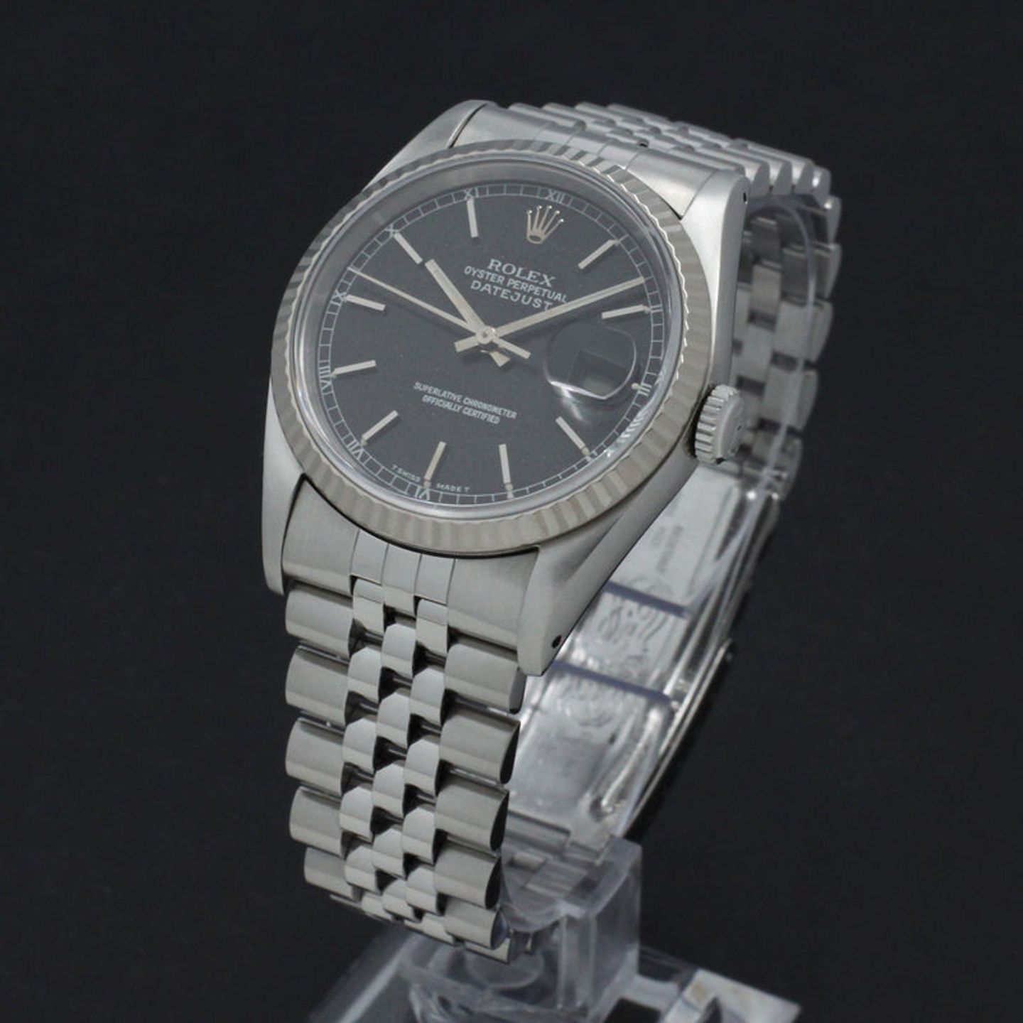 Rolex Datejust 36 16234 (1991) - Black dial 36 mm Steel case (2/7)