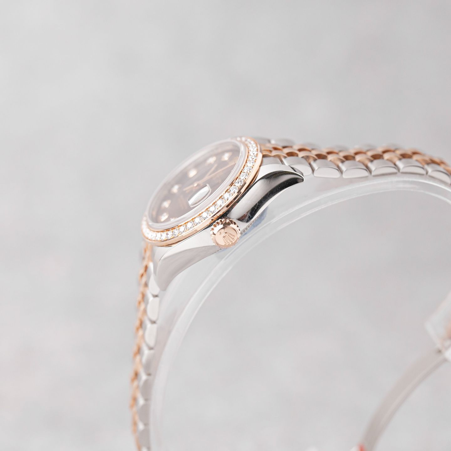 Rolex Lady-Datejust 279381RBR (2021) - Bruin wijzerplaat 28mm Goud/Staal (4/8)