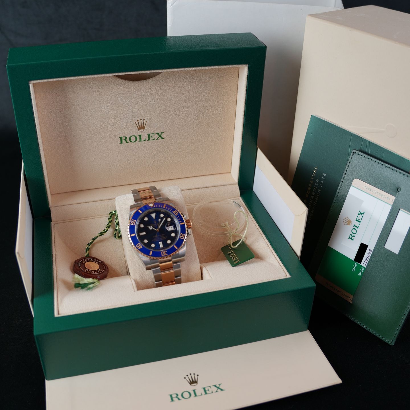 Rolex Submariner Date 116613LB (2015) - Blue dial 40 mm Gold/Steel case (8/8)