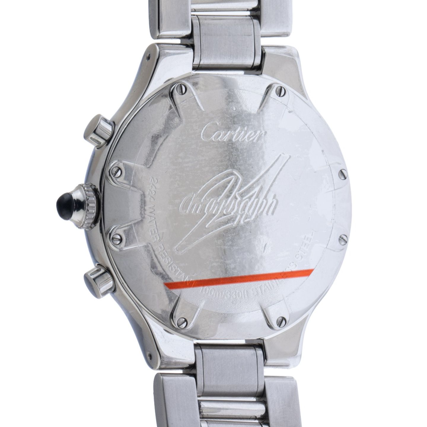 Cartier 21 Chronoscaph W10172T2 (2006) - Grijs wijzerplaat 38mm Staal (6/8)