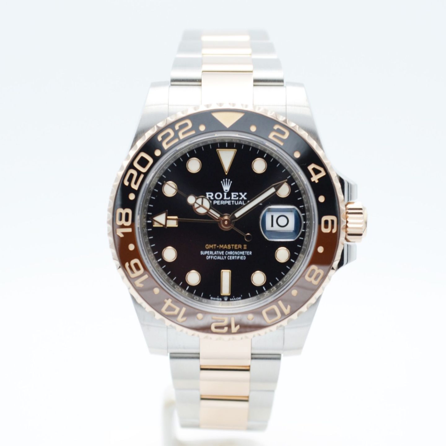 Rolex GMT-Master II 126711CHNR (2024) - Black dial 40 mm Gold/Steel case (1/7)