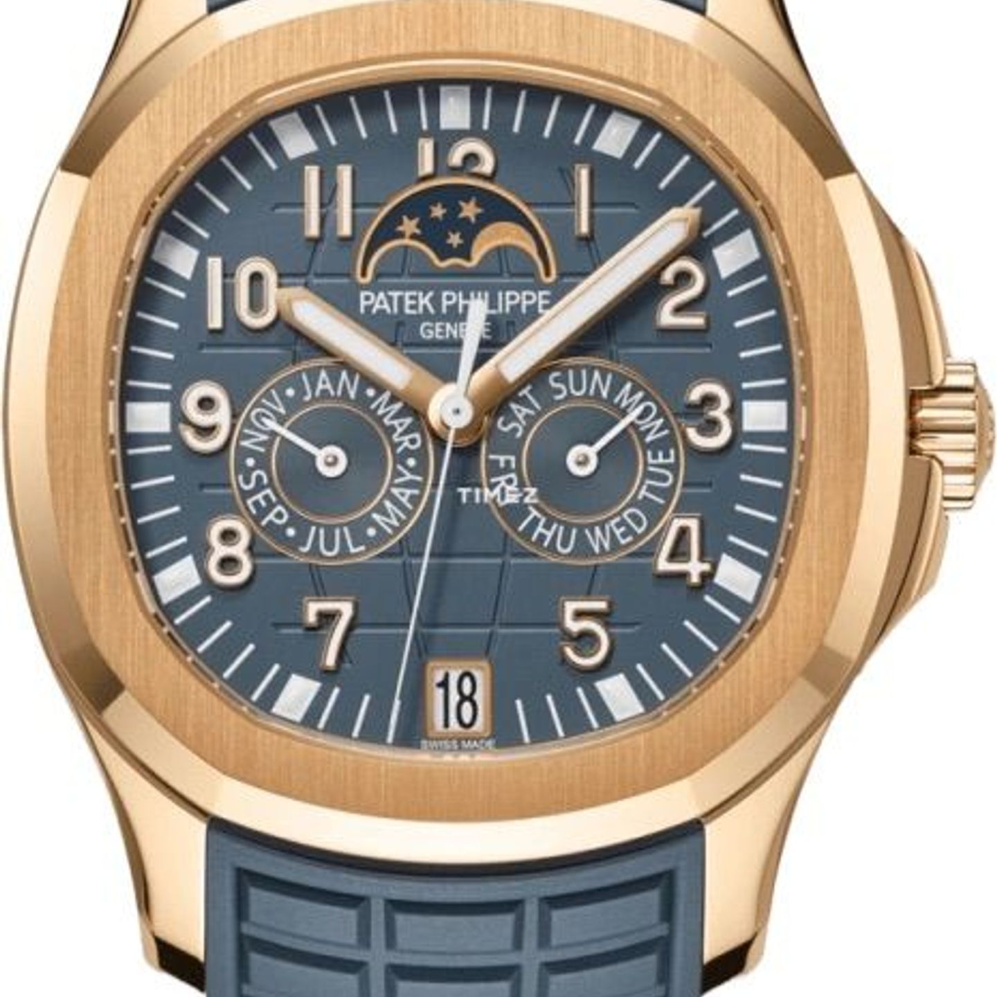 Patek Philippe Aquanaut 5261R-001 (2024) - Blue dial 39 mm Rose Gold case (1/8)