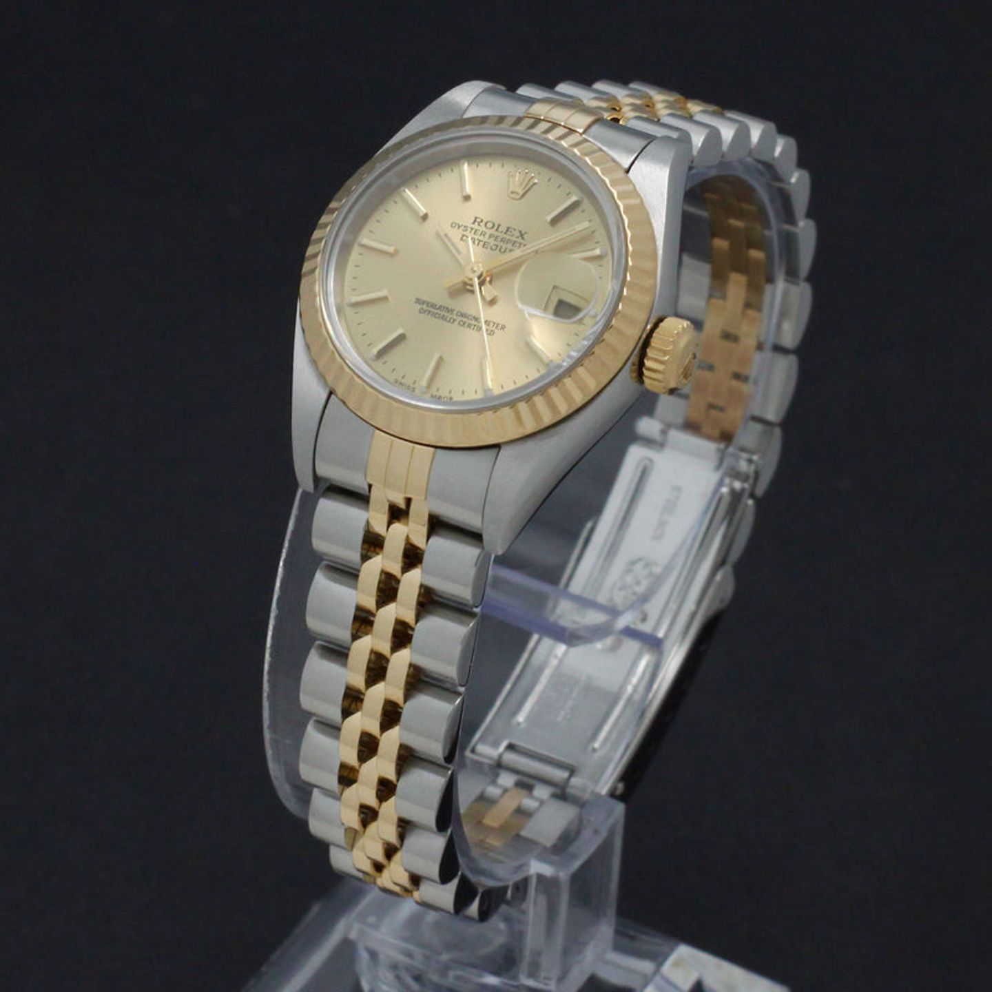Rolex Lady-Datejust 79173 (2001) - Gold dial 26 mm Gold/Steel case (5/7)