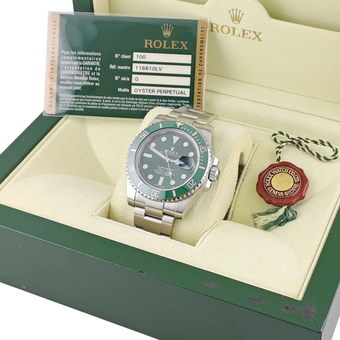 Rolex Submariner Date 116610LV (Unknown (random serial)) - Green dial 40 mm Steel case (8/8)