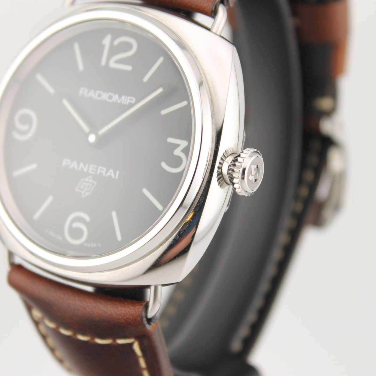 Panerai Radiomir PAM00753 (2021) - Zwart wijzerplaat 45mm Staal (3/8)