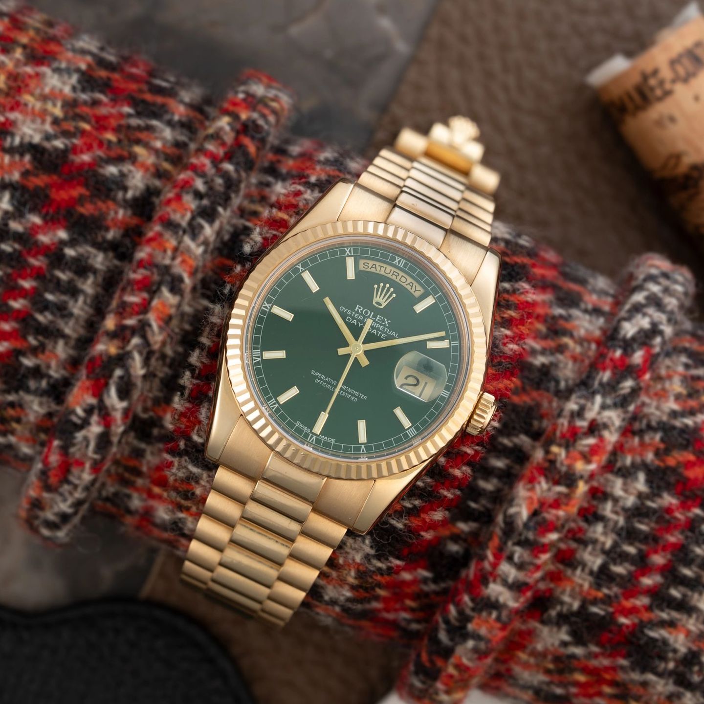 Rolex Day-Date 36 118238 (2001) - Black dial 36 mm Yellow Gold case (4/8)