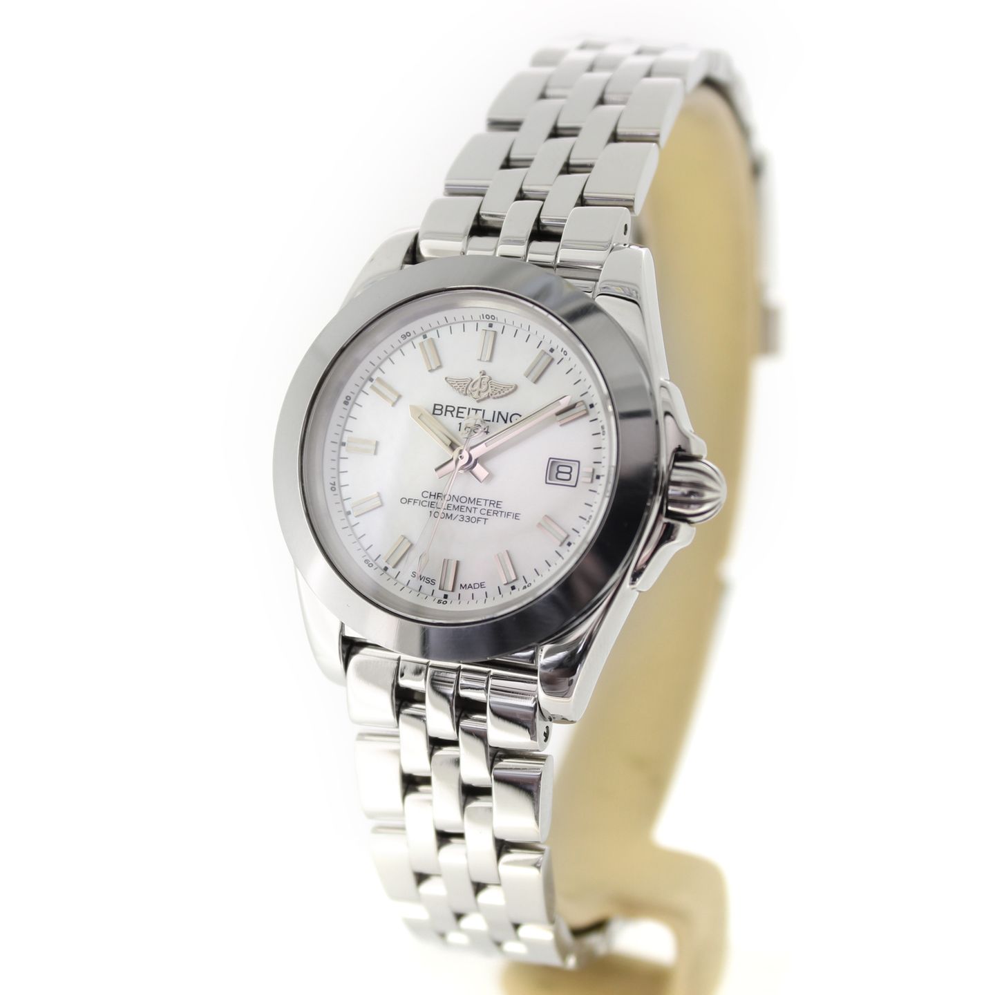 Breitling Galactic 32 W71330121A1A1 (Onbekend (willekeurig serienummer)) - Parelmoer wijzerplaat 32mm Staal (3/16)