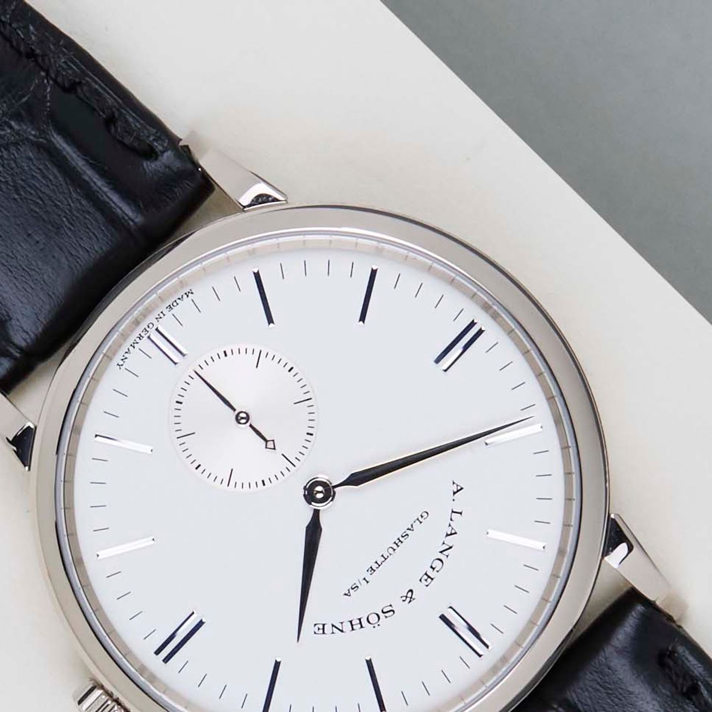 A. Lange & Söhne Saxonia 219.026 (2019) - Zilver wijzerplaat 35mm Witgoud (4/8)