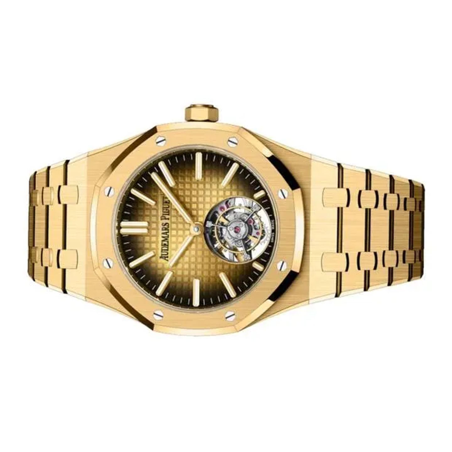 Audemars Piguet Royal Oak Tourbillon 26730BA.OO.1320BA.01 (2025) - Champagne dial 41 mm Yellow Gold case (5/6)