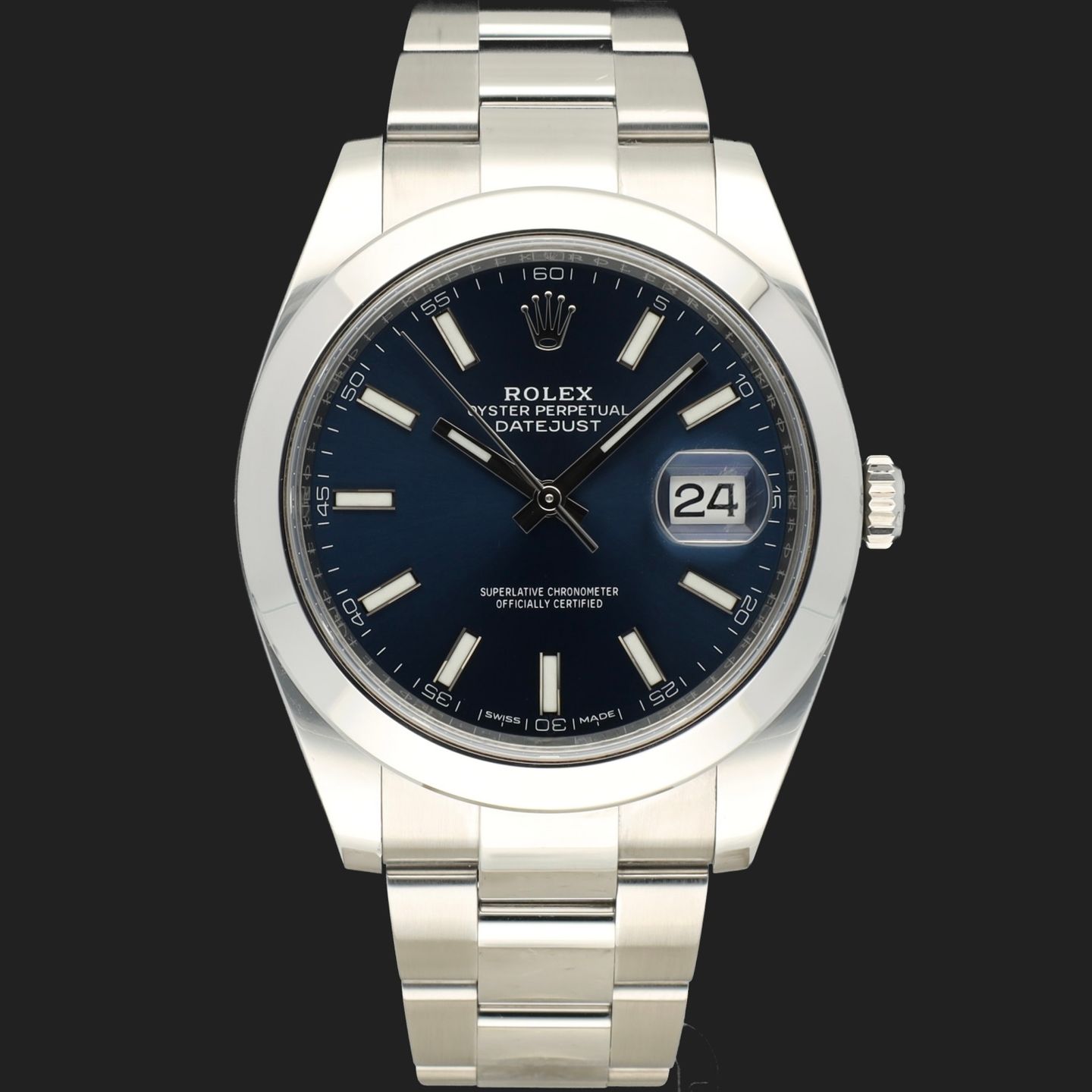 Rolex Datejust 41 126300 (2018) - Blue dial 41 mm Steel case (3/8)