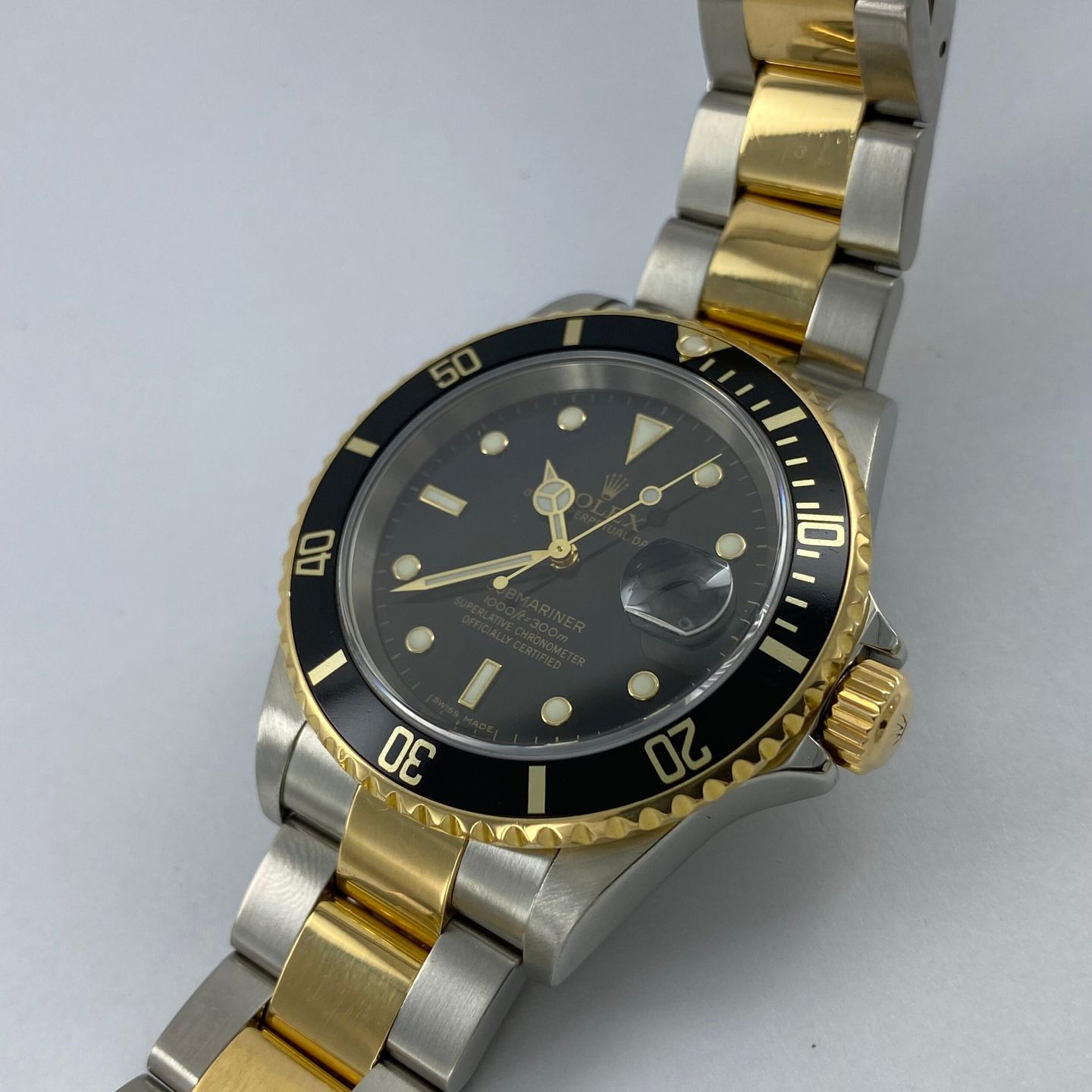 Rolex Submariner Date - (Unknown (random serial)) - Black dial 40 mm Gold/Steel case (4/8)
