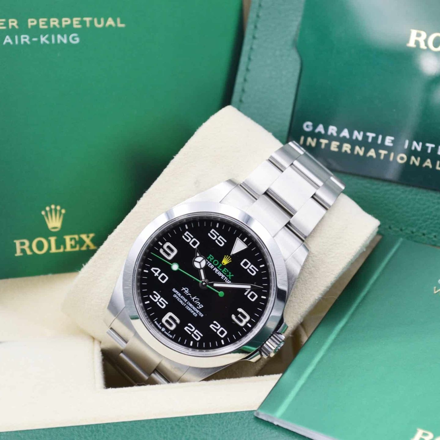 Rolex Air-King 126900 (2024) - Zwart wijzerplaat 40mm Staal (7/7)