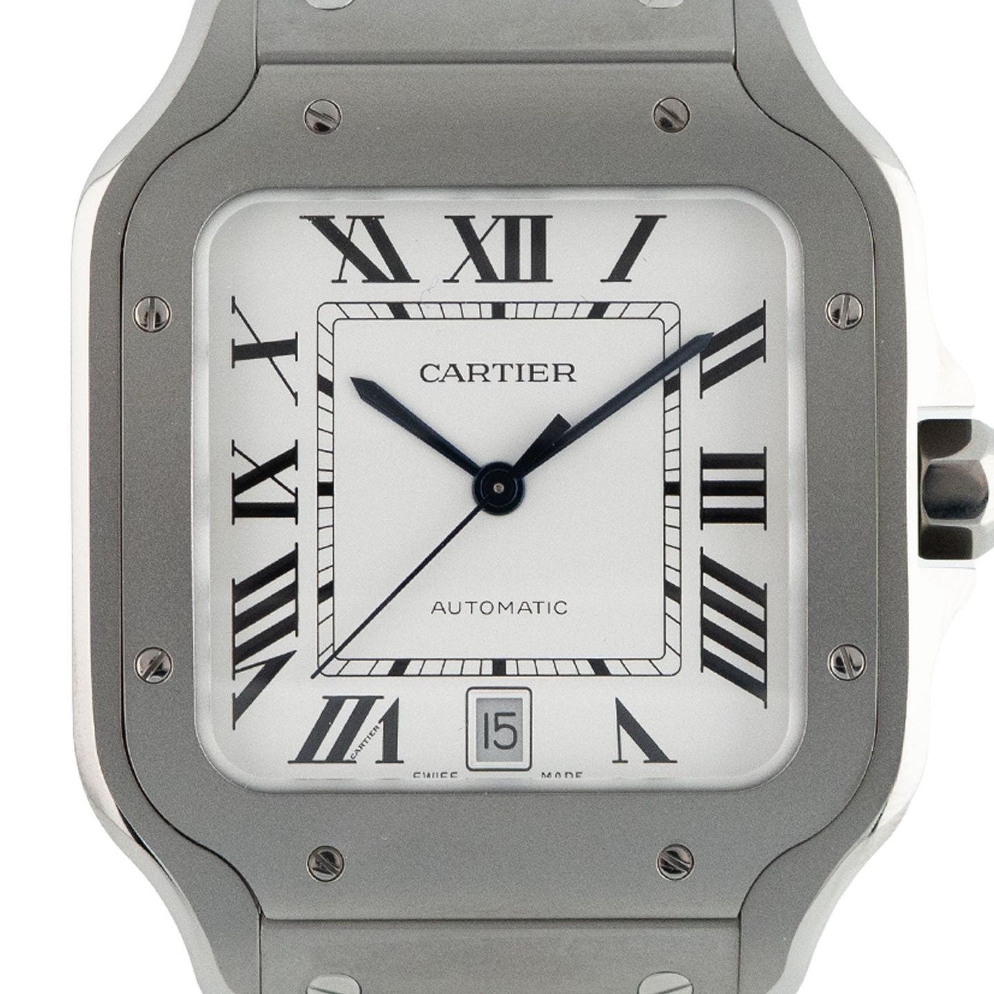 Cartier Santos WSSA0089 (2026) - Wit wijzerplaat 39mm Titanium (2/6)
