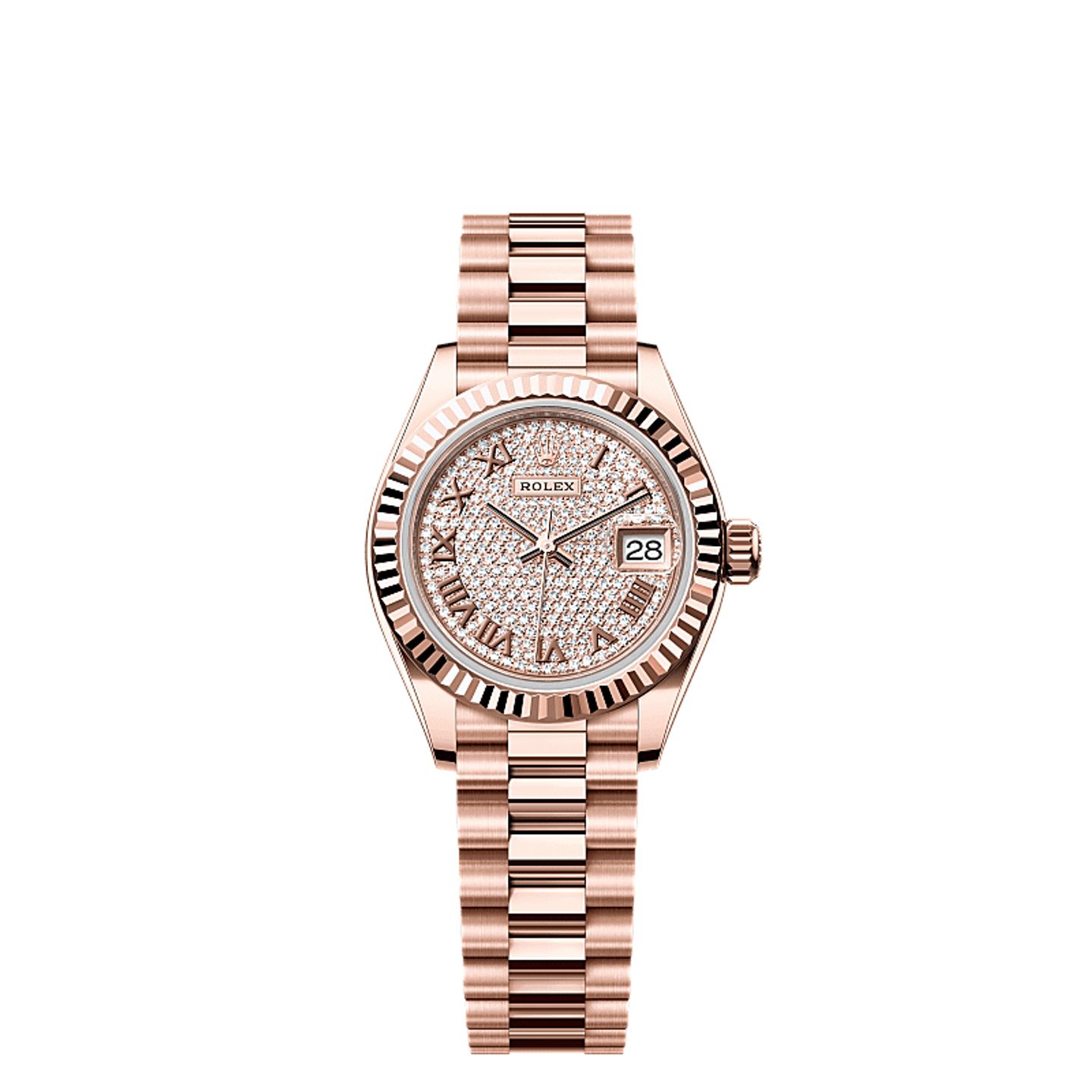 Rolex Lady-Datejust 279175 (2025) - Diamant wijzerplaat 28mm Roségoud (1/1)