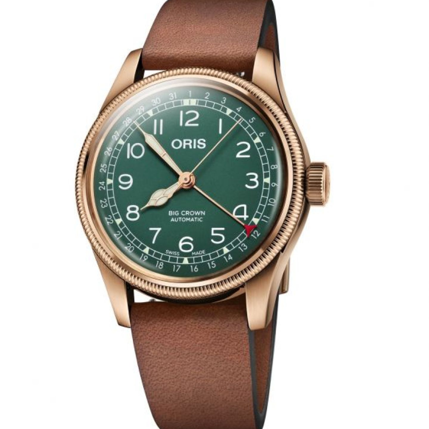 Oris Big Crown Pointer Date 01 754 7741 3167-07 5 20 58BR (2023) - Green dial 40 mm Bronze case (1/2)