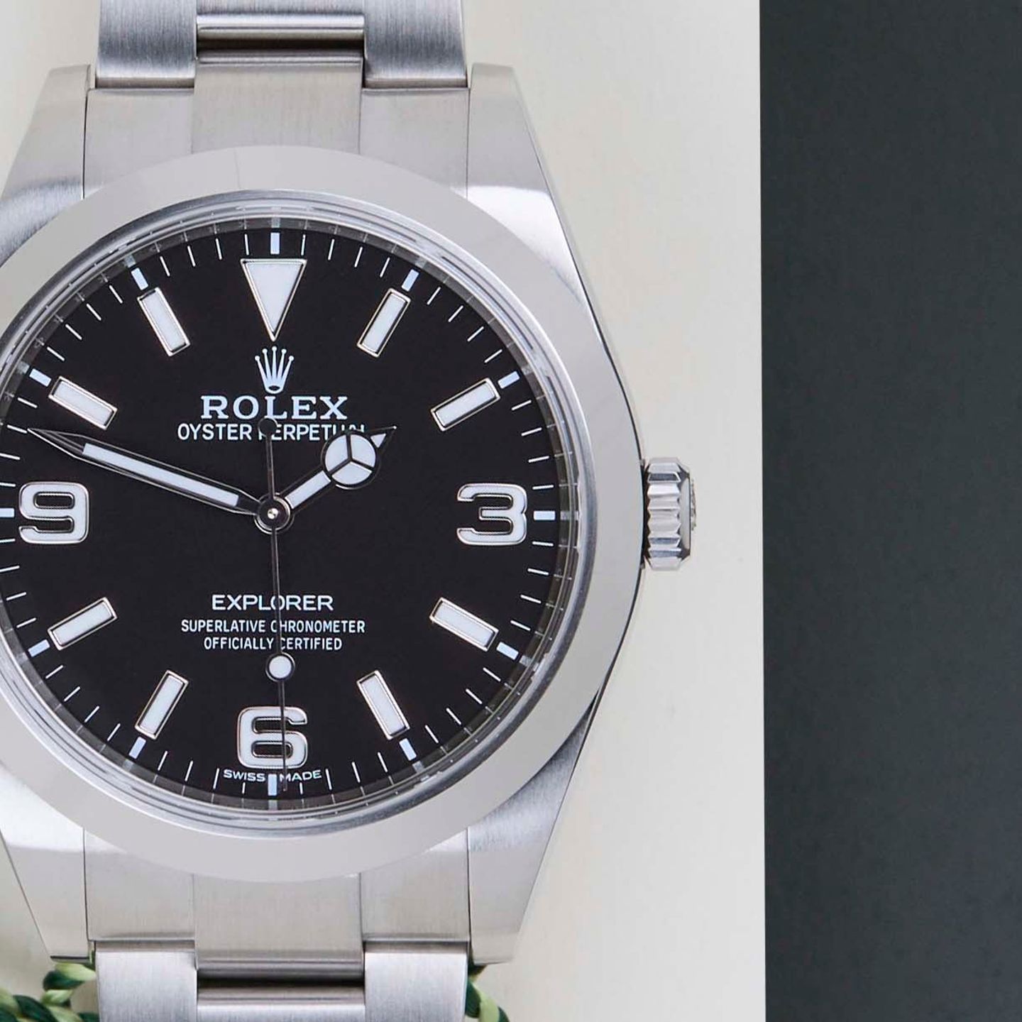 Rolex Explorer 214270 (2019) - Black dial 39 mm Steel case (5/8)
