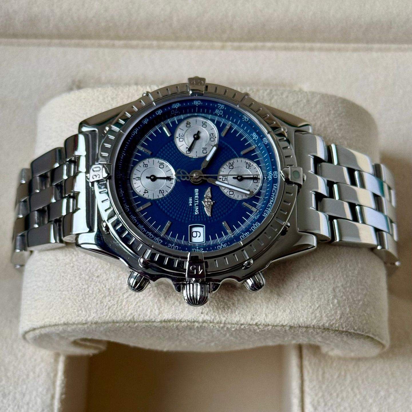 Breitling Chronomat A13050.1 (1997) - Blue dial 45 mm Steel case (4/7)