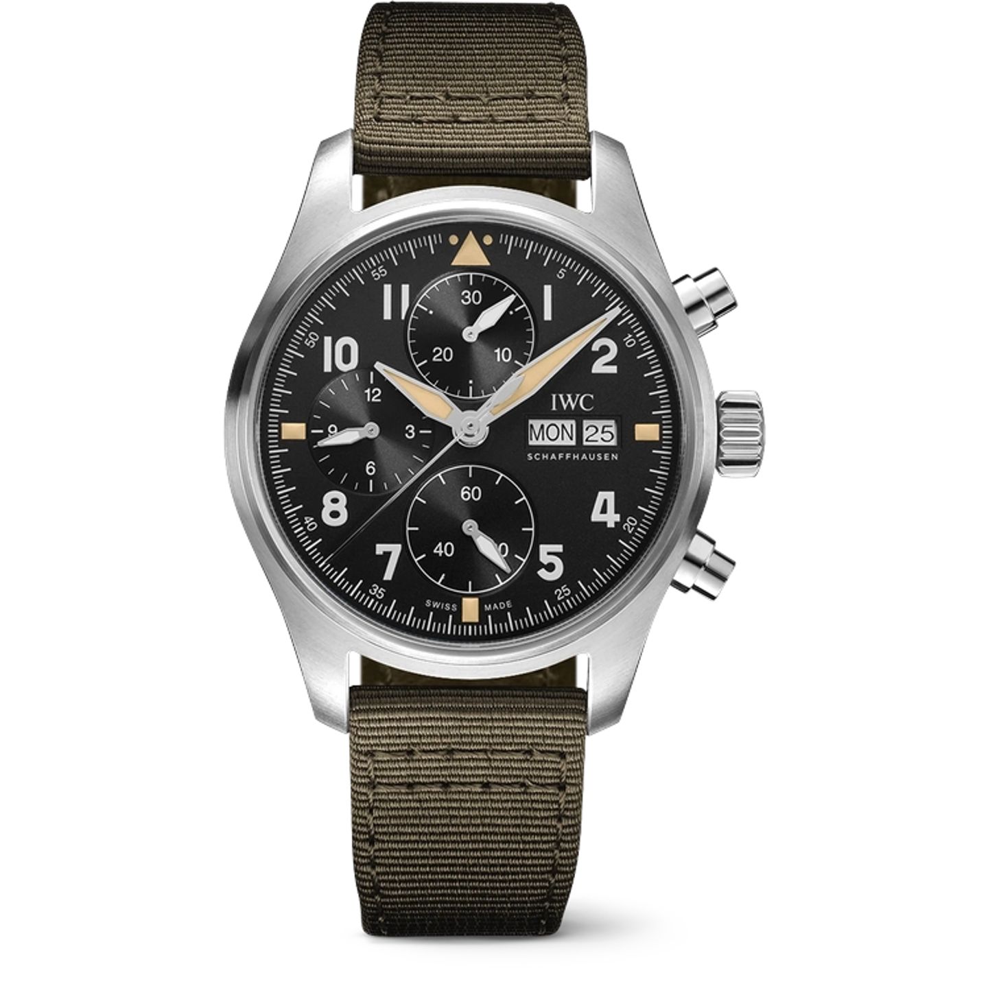 IWC Pilot Spitfire Chronograph IW387901 (2025) - Zwart wijzerplaat 41mm Staal (1/1)