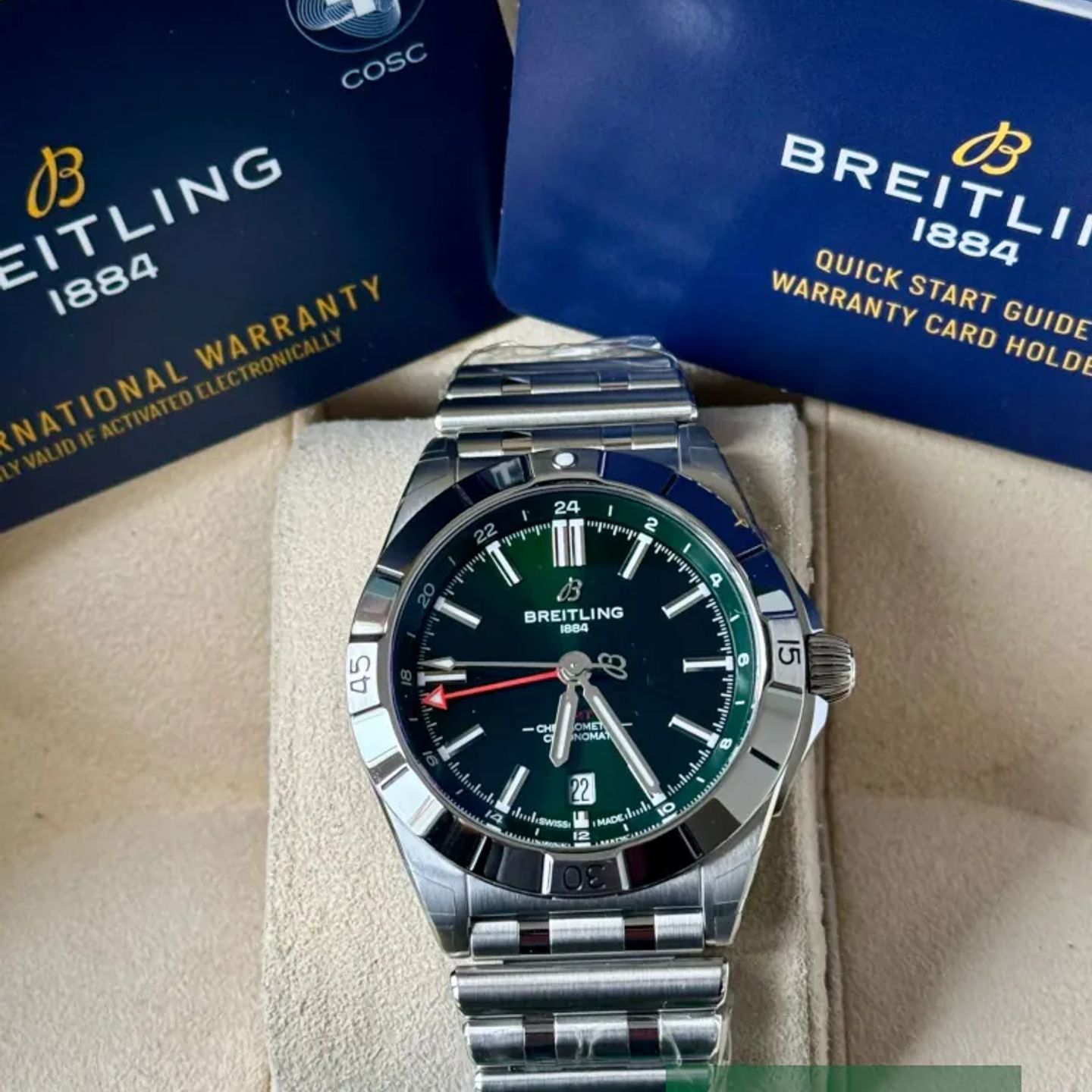 Breitling Chronomat GMT A32398101L1A1 (2026) - Groen wijzerplaat 40mm Staal (7/7)