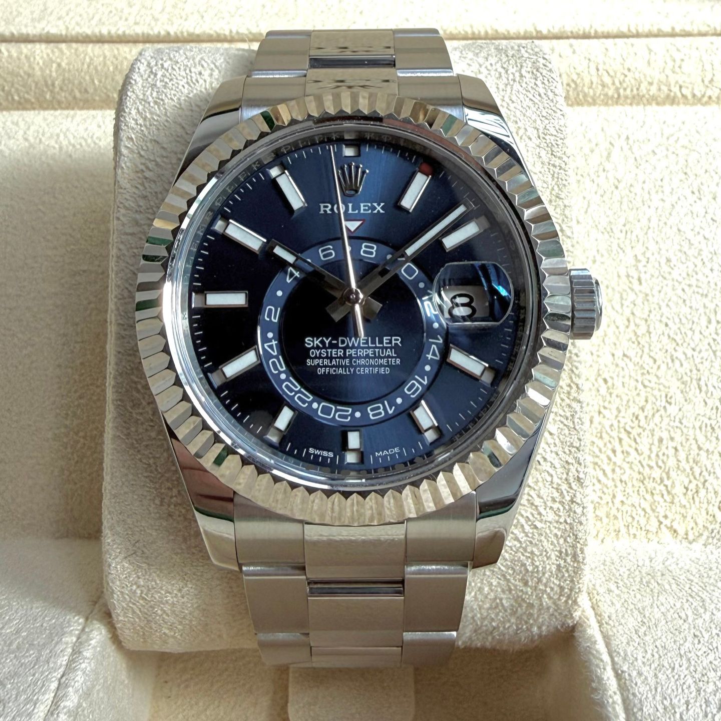 Rolex Sky-Dweller 326934 (2018) - Blauw wijzerplaat 42mm Staal (1/7)