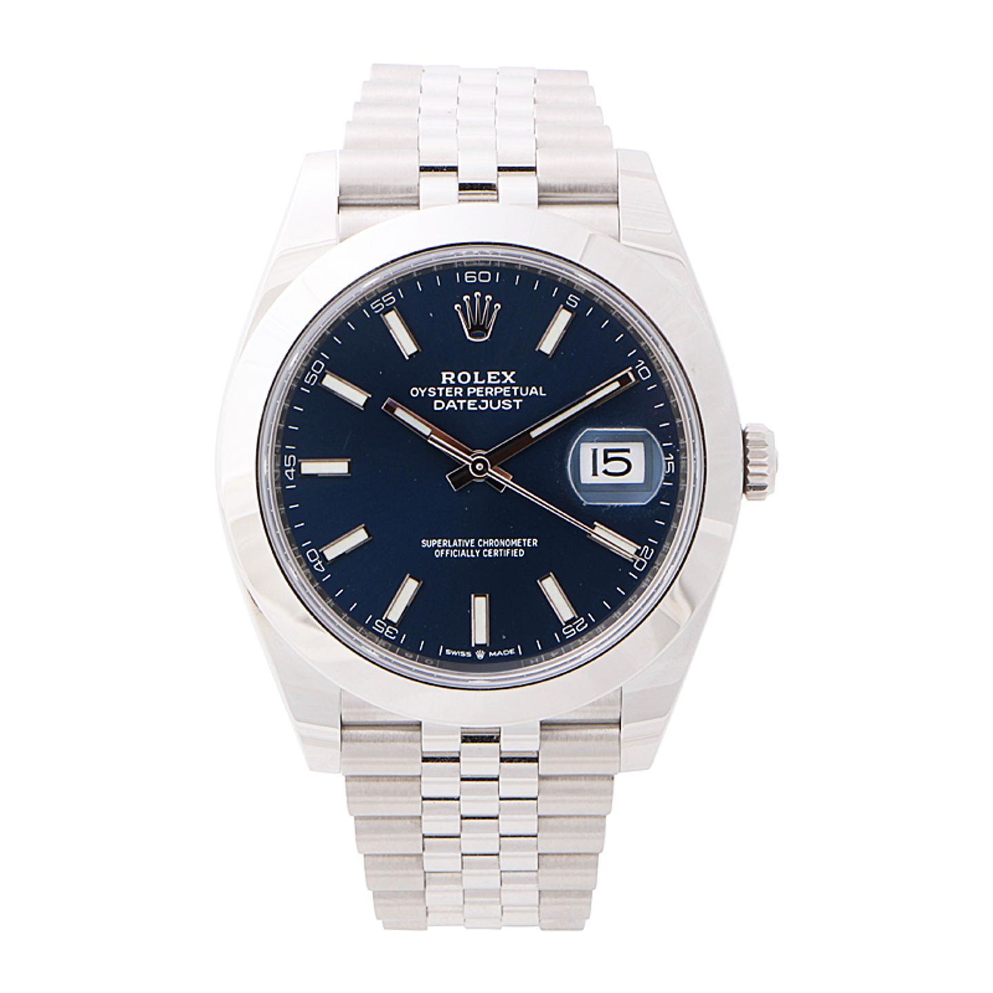 Rolex Datejust 41 126300 (2024) - Blauw wijzerplaat 41mm Staal (1/4)